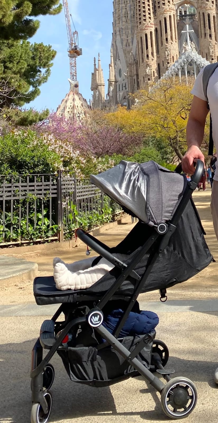 Rollingsurfer Lightweight Baby Stroller for Airplane, Compact Travel Pushchair with Retractable Foot Cover & Reclining Backrest, One Hand Fold Stroller for Toddlers 0-36 Months customer photo 1