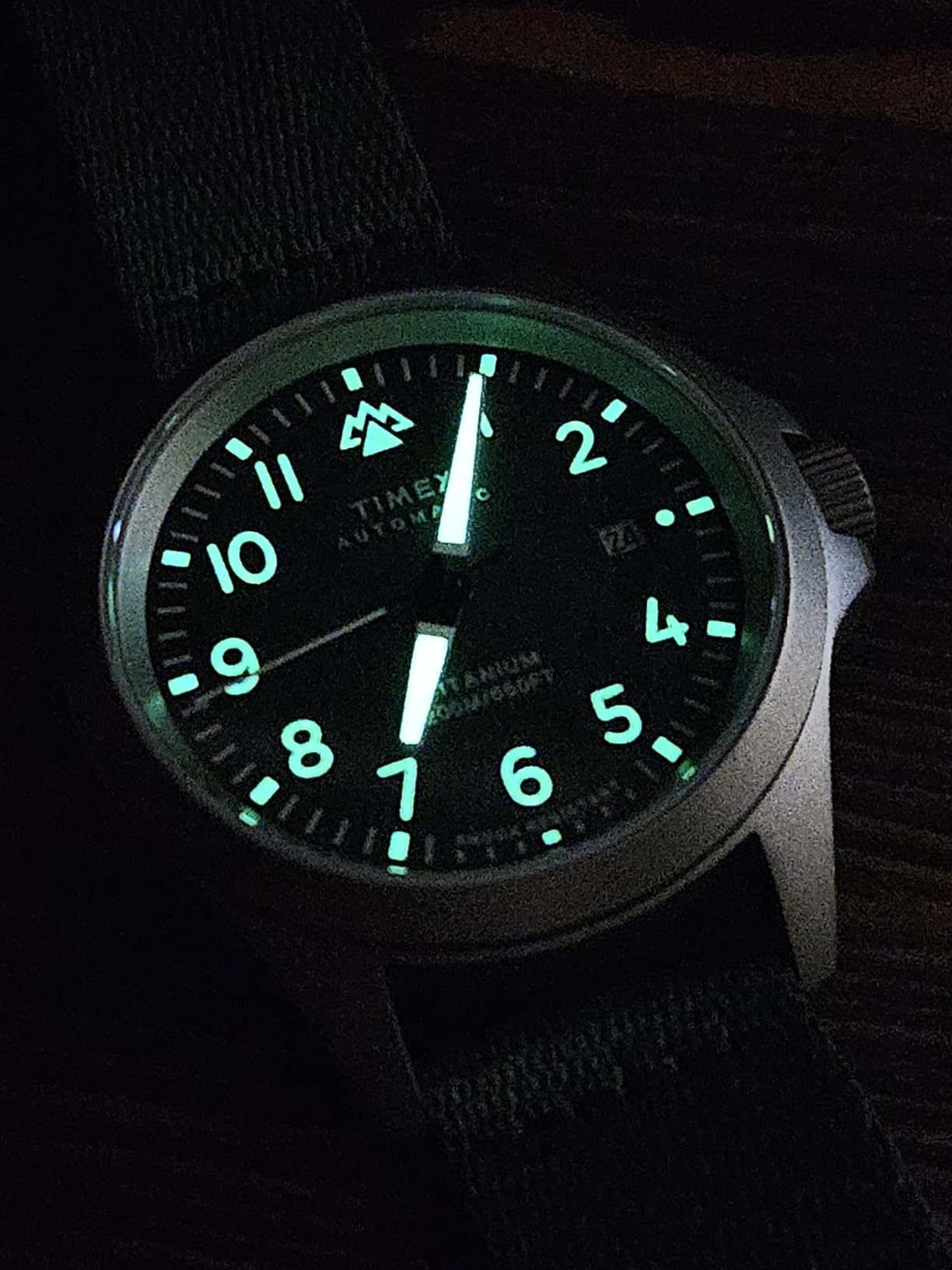 Timex Men's Expedition North Titanium Automatic 41mm Watch - Green Strap Gray Dial Titanium Case customer photo 2