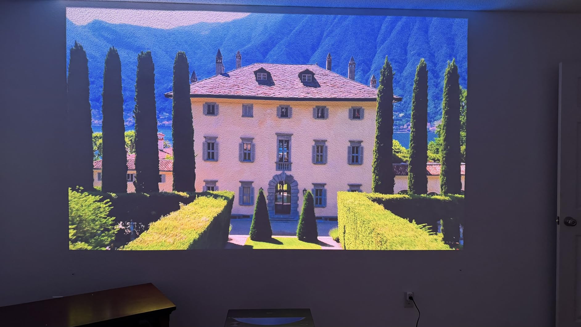 Hisense PL2, Ultra Short Throw Home Theater Laser Projector, 80” – 150”, 4K UHD, 2,700 Lumens, 3000:1 Contrast, Dolby Vision & Atmos, 3D, Google TV, WIFI 6E customer photo 2