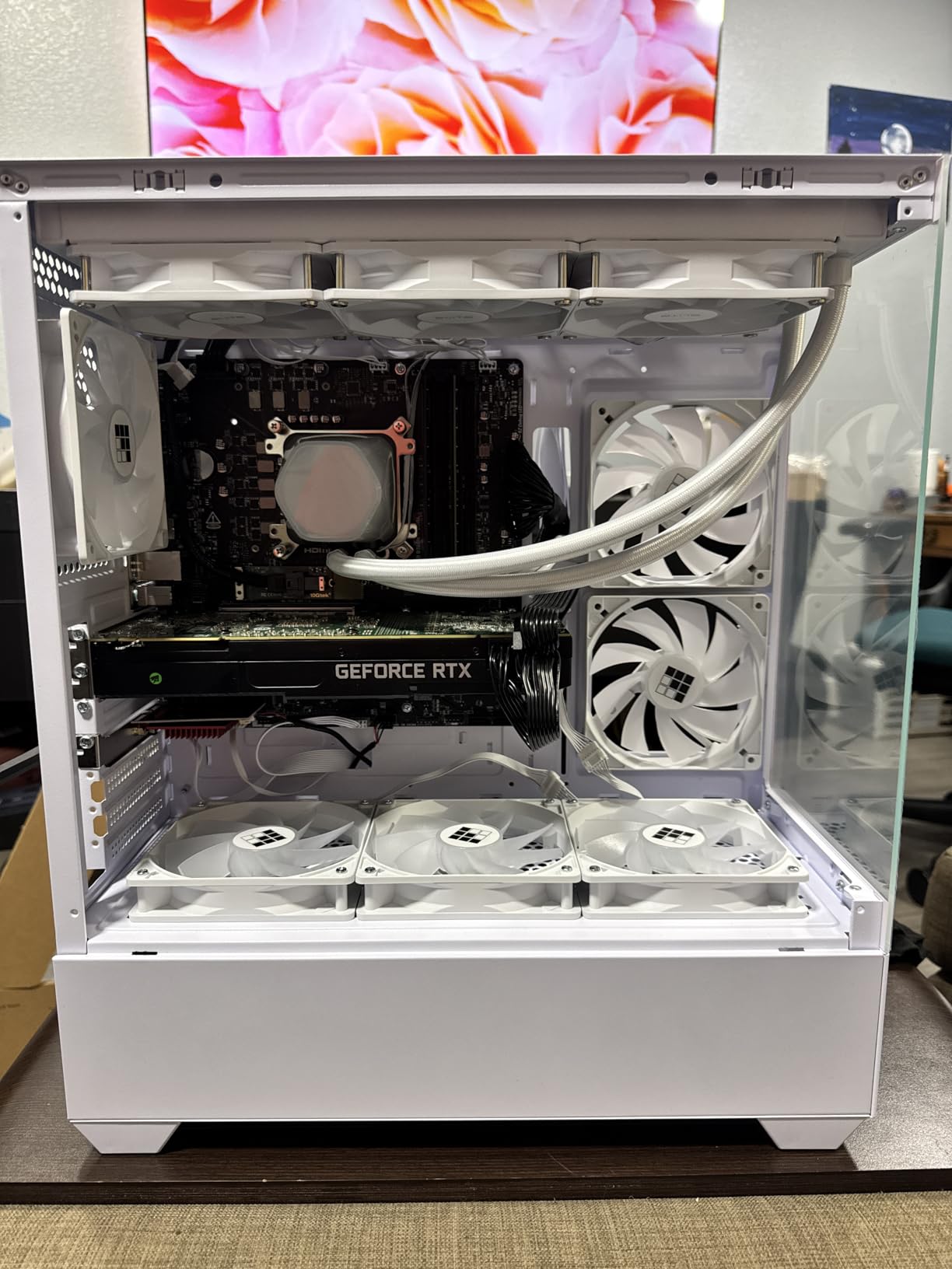 FOIFKIN F1 PC Case - Pre-Installed 6 PWM ARGB Fan, ATX Mid-Tower Gaming PC Case, Type-C,360mm Radiator Support, FOIFKIN (Black, F1) (White) customer photo 2