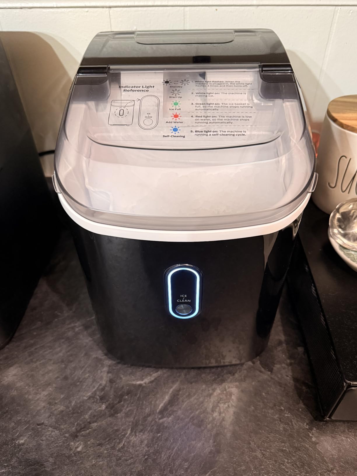Silonn Nugget Ice Maker Countertop, Pellet Ice Machine with Self-Cleaning Function, Sonic Ice Maker Produces 36lbs of Chewable Ice in 24 Hours, Ideal for Home Kitchen and Office (Stainless Steel) customer photo 1