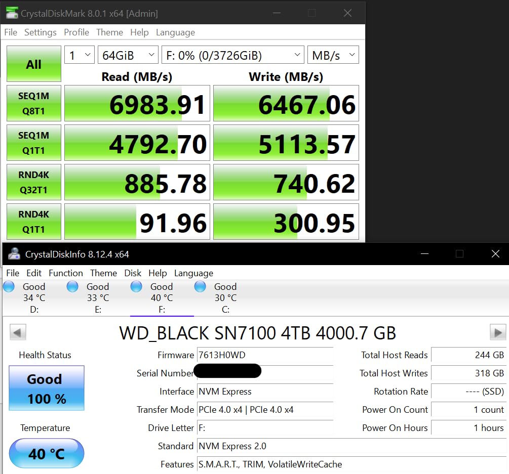 WD_Black SN7100 2TB NVMe SSD - Gen4 PCIe, M.2 2280, Up to 7,250 MB/s Read Speed, Up to 6,900 MB/s Write Speed, Next Gen TLC 3D NAND, for Laptops, Handheld Gaming Devices - WDS200T4X0E customer photo 1