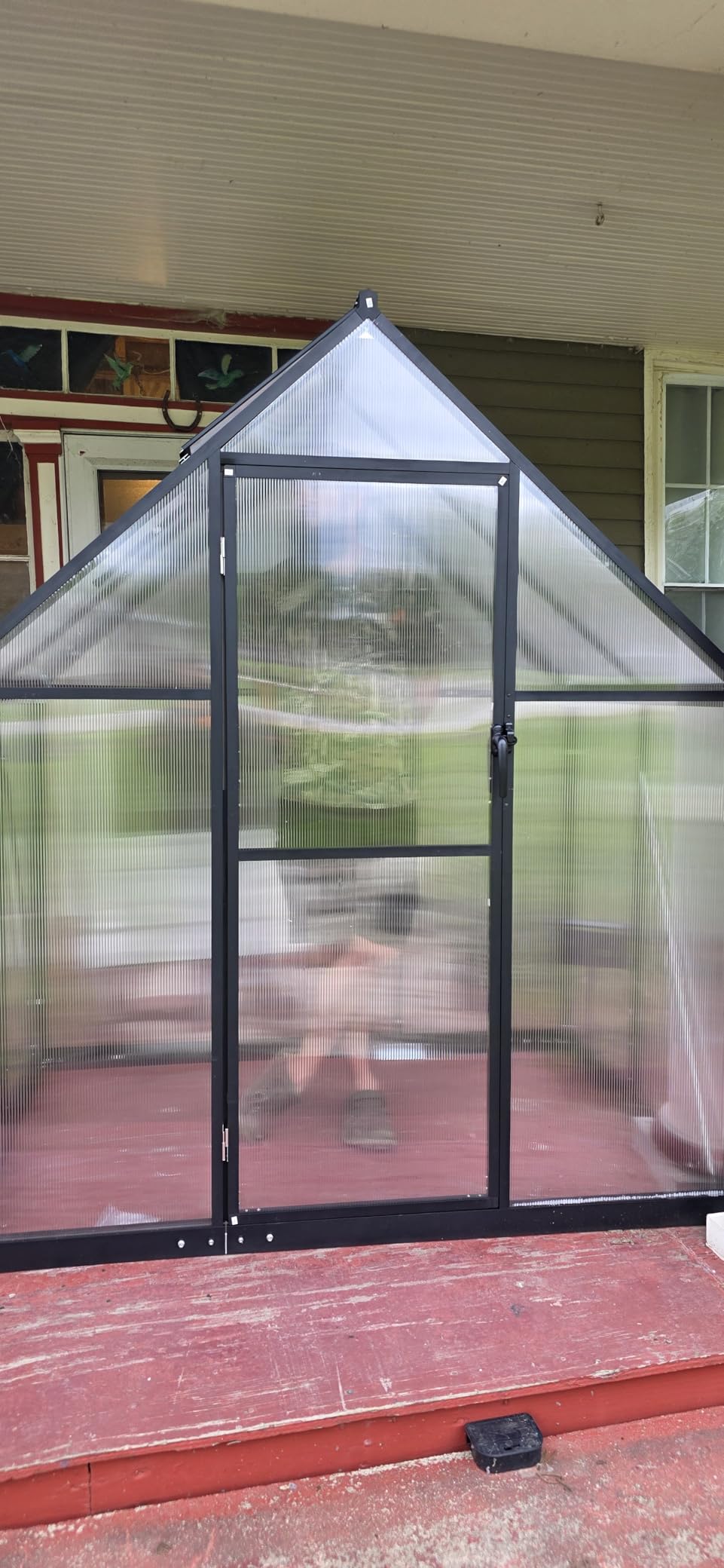 8X14FT Green House with Thermometers, Large Aluminum Greenhouse for Outdoor customer photo 2