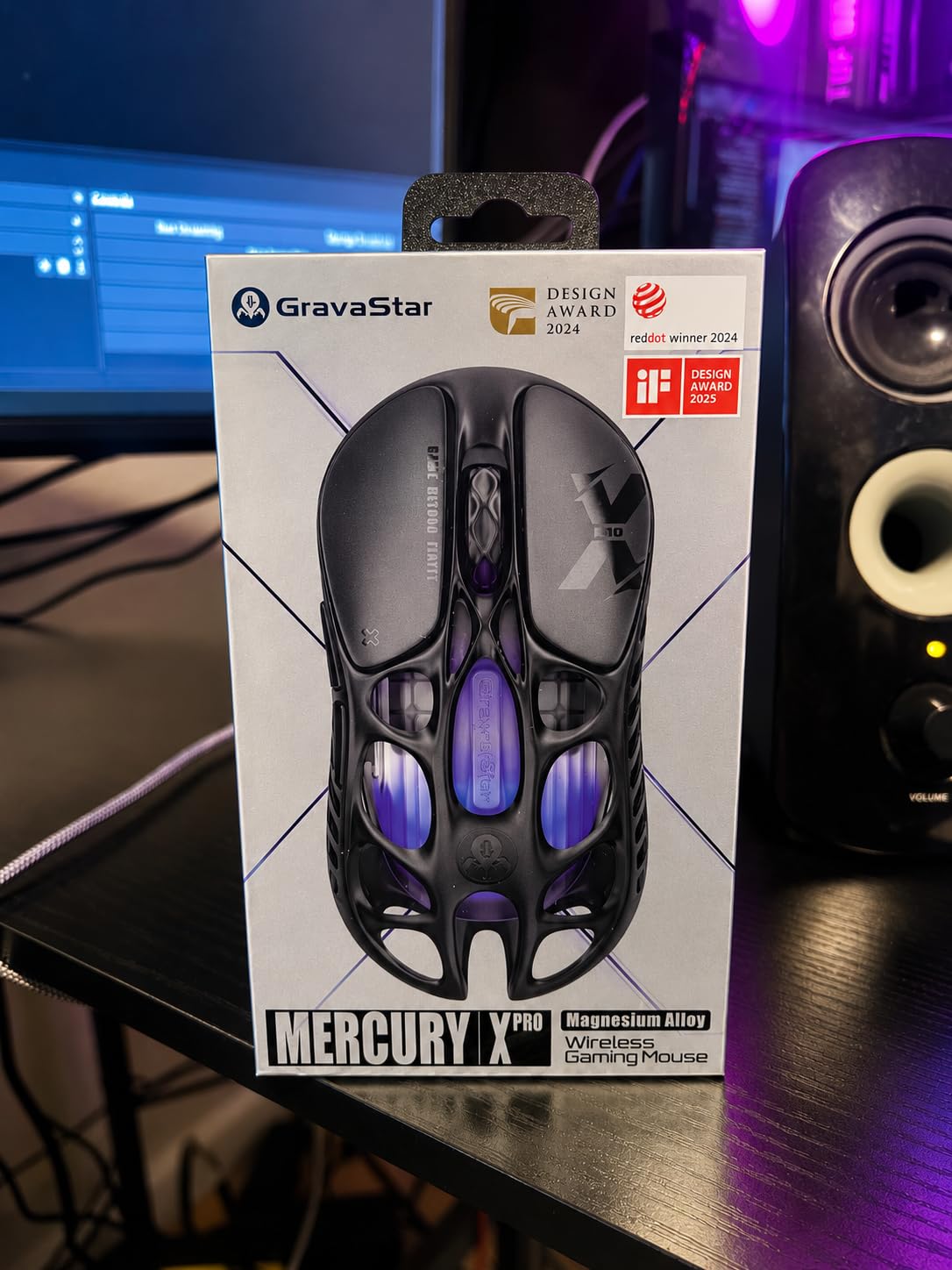 GravaStar Mercury X Pro Wireless Gaming Mouse, Come with 8K Dongle – 32,000 DPI PAW 3950 Sensor, 8,000Hz Polling Rate, Only 49g, Magnesium Alloy Hollow Frame, RGB Lighting, 5 Programmable Buttons customer photo 1