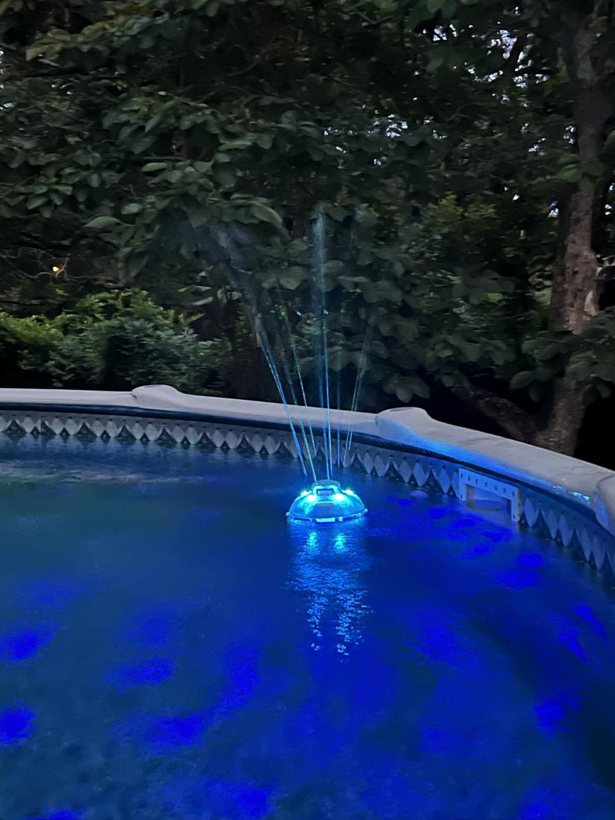 Bluetooth Pool Speaker w/Colorful Pool Fountain Light, 3 in 1 Floating Pool Speaker Loud Sound, IP68 Waterproof Floating Hot Tub Speakers, Bluetooth 5.4, 24H Playtime Pool Wireless Speakers customer photo 2
