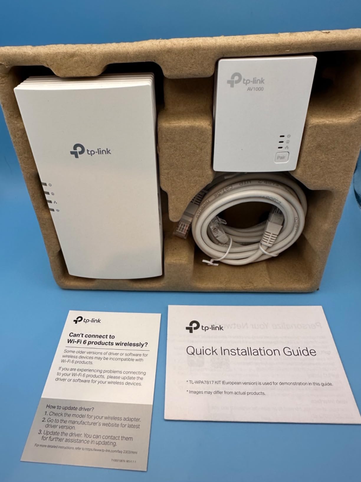 TP-Link AV1000 Powerline Ethernet Adapter+AX1500 Wi-Fi 6 WiFi Extender KIT customer photo 1