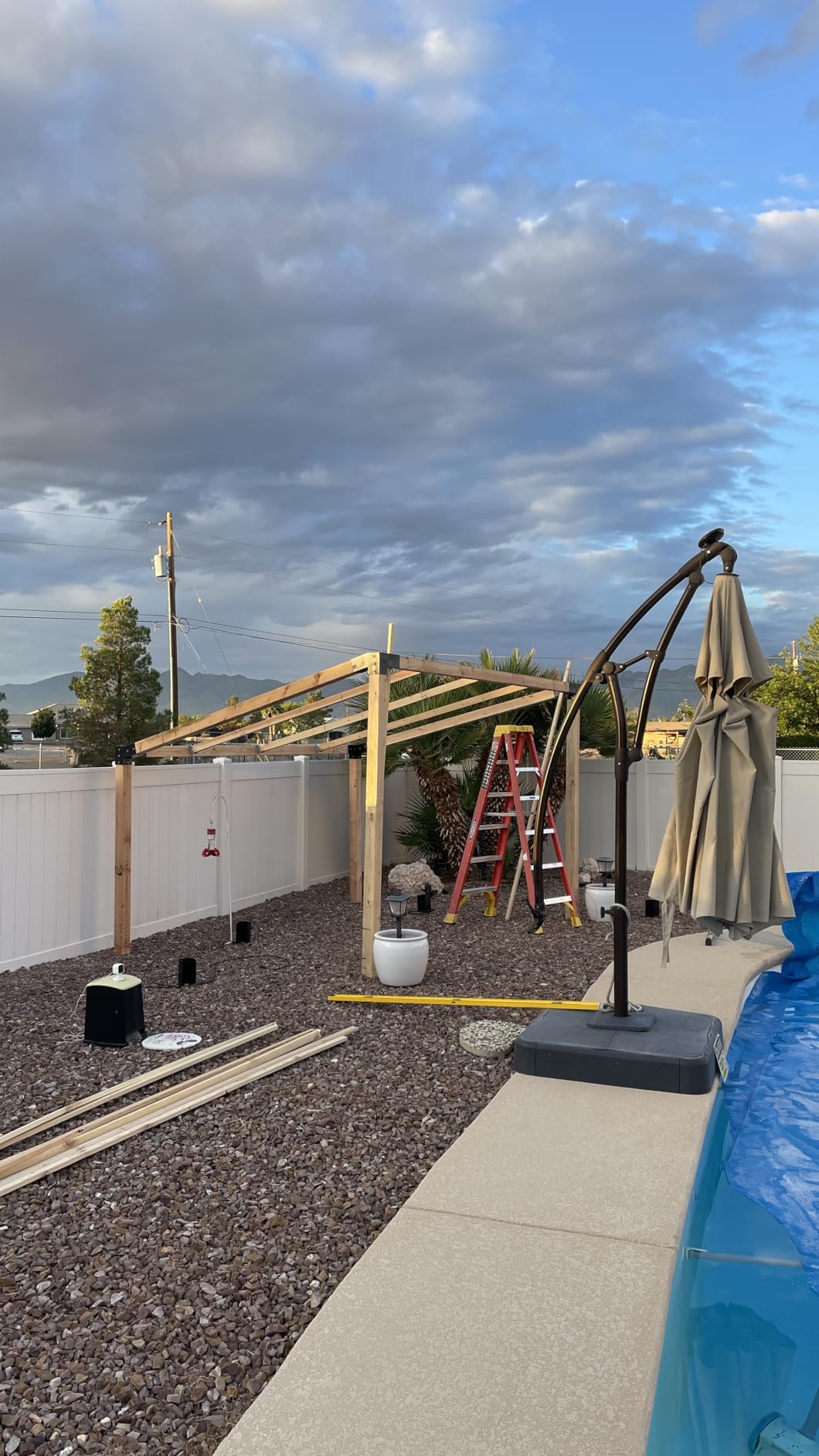 Pergola Kit, Slanted Roof Pergola Bracket, 3-Way Brackets with Post Base Kit, Log Cabin Outdoor 4
