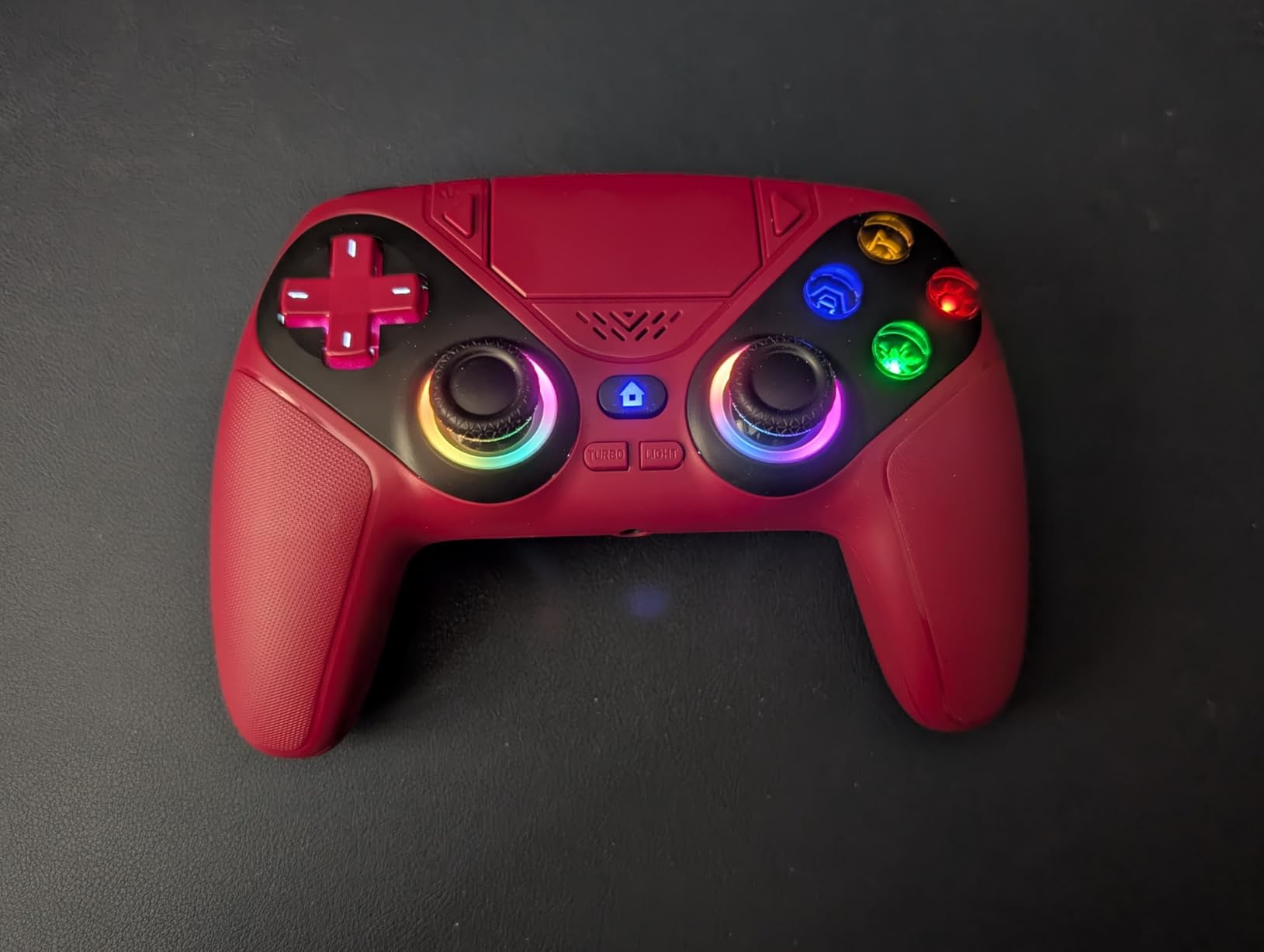 Nonbliep LED for PS5 Controller, for PS5 Slim/Pro/PC, Wireless Controller with 9 Colors RGB Light/Dual Vibration/Turbo/3.5mm Audio Jack/Speaker/Programmable for Playstation 5 Controller customer photo 2