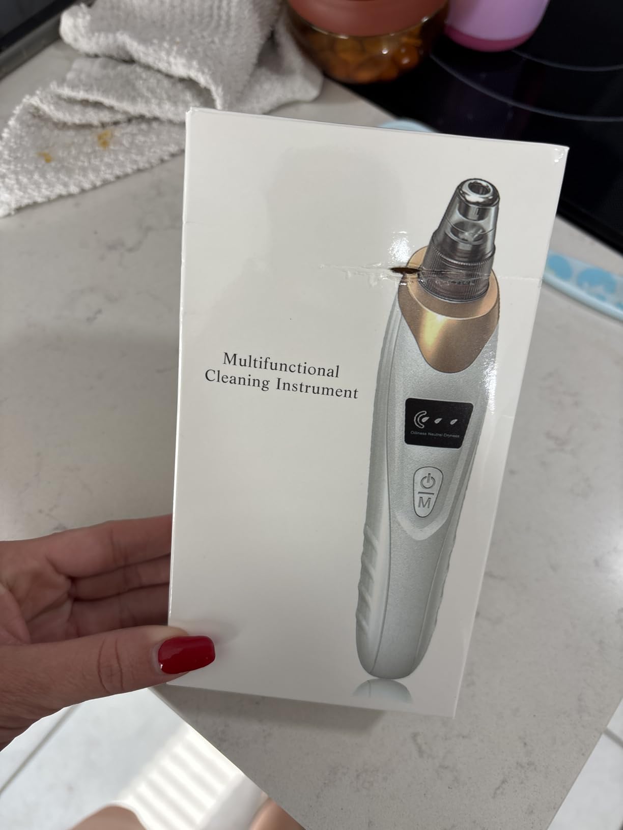 Blackhead Remover Pore Vacuum,Facial Pore Cleaner Blackhead Vacuum (Gold) customer photo 2