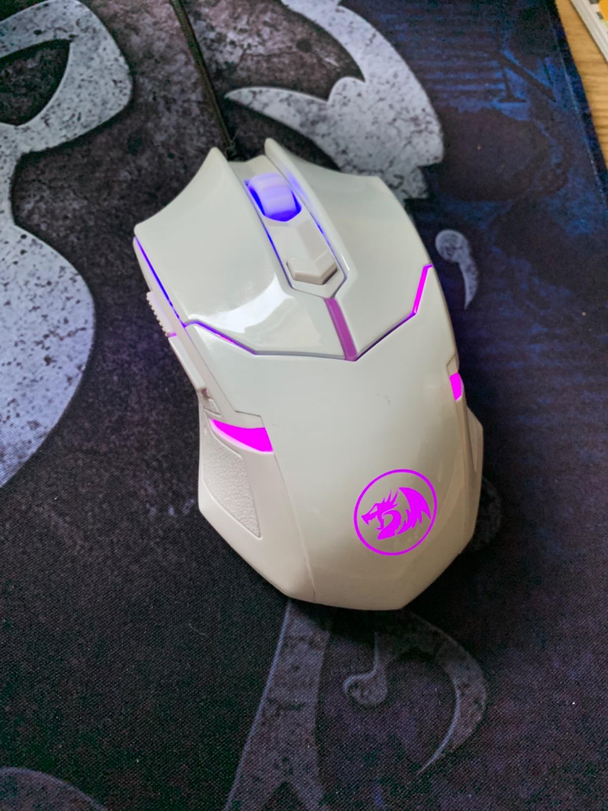 Redragon M617 Ultralight Honeycomb Shell Wired Gaming Mouse, 41g, 10,000 DPI, 6 Programmable Buttons, Drag-Free Paracord, Type-C Gamer Mouse with 2 Side Buttons for PC/Mac/Laptop, Black customer photo 1
