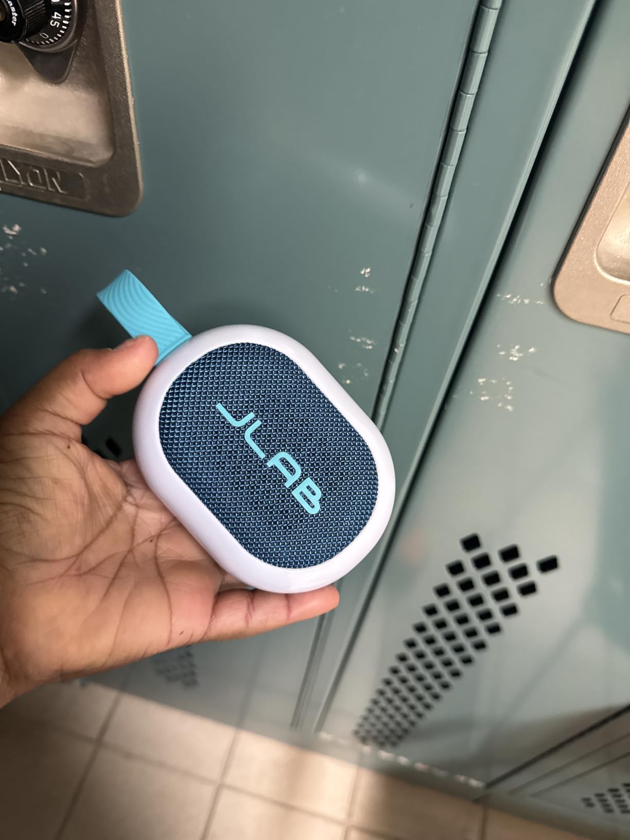 JLab, Pop Party, Portable Bluetooth Speaker, Waterproof, RGB LED Lighting, Navy customer photo 1