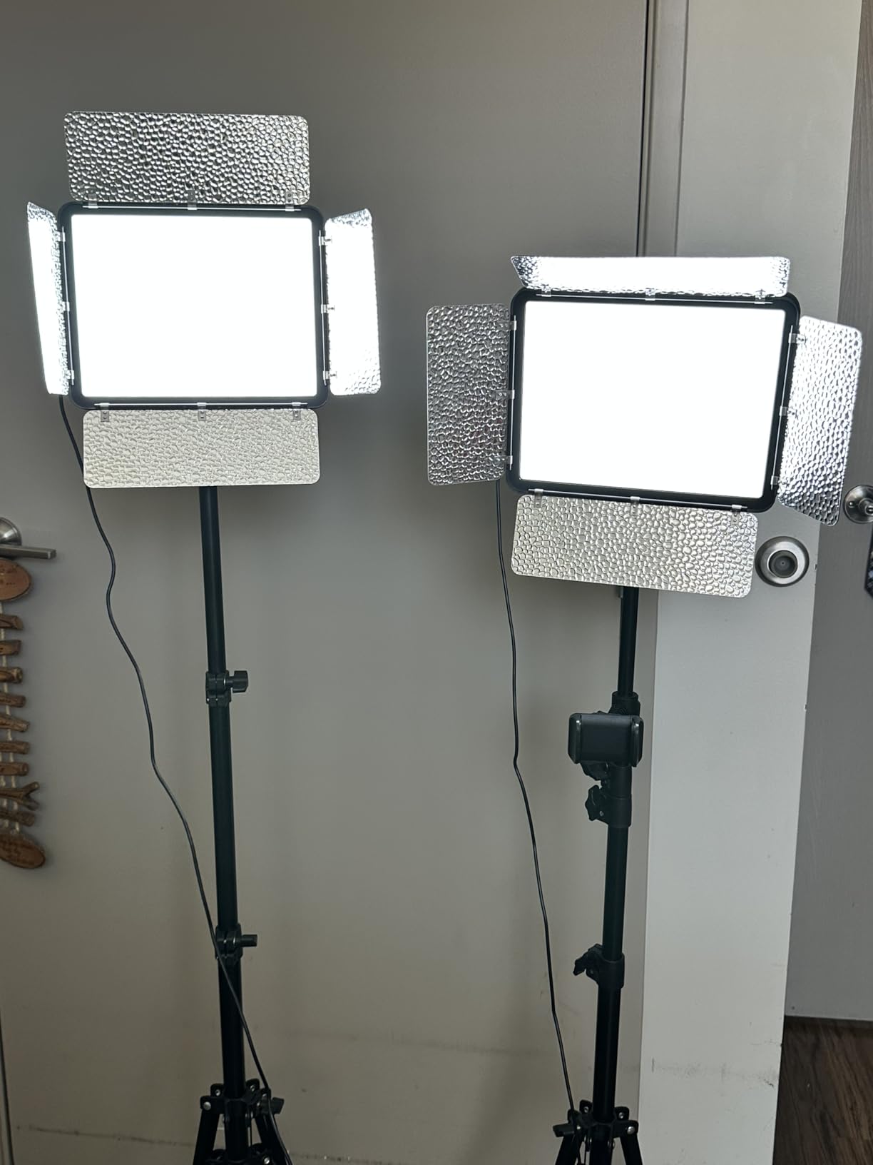 EMART 2-Pack 15W LED Video Light Kit with Phone Holder & Barndoor customer photo 1