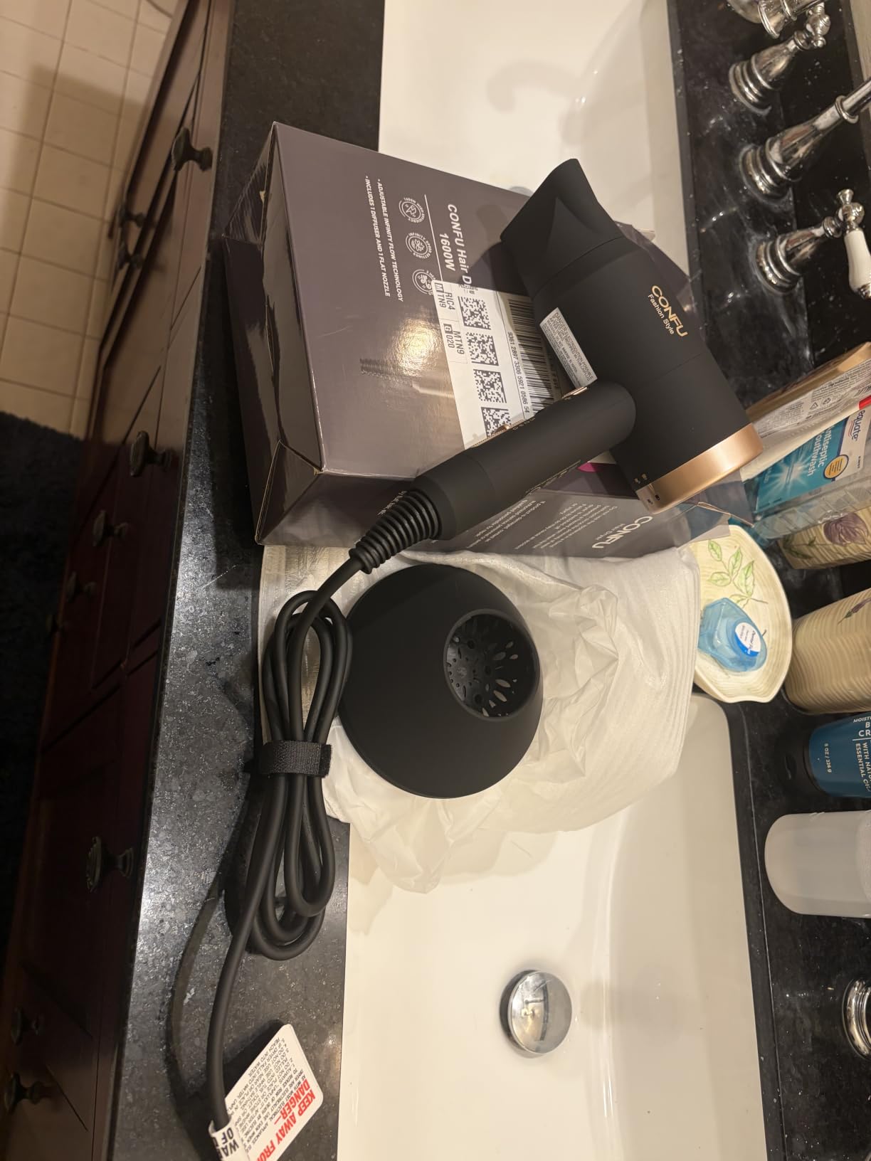 Hair Dryer, CONFU Blow Dryer with Diffuser, 21000PRM Professional Hairdryer customer photo 1