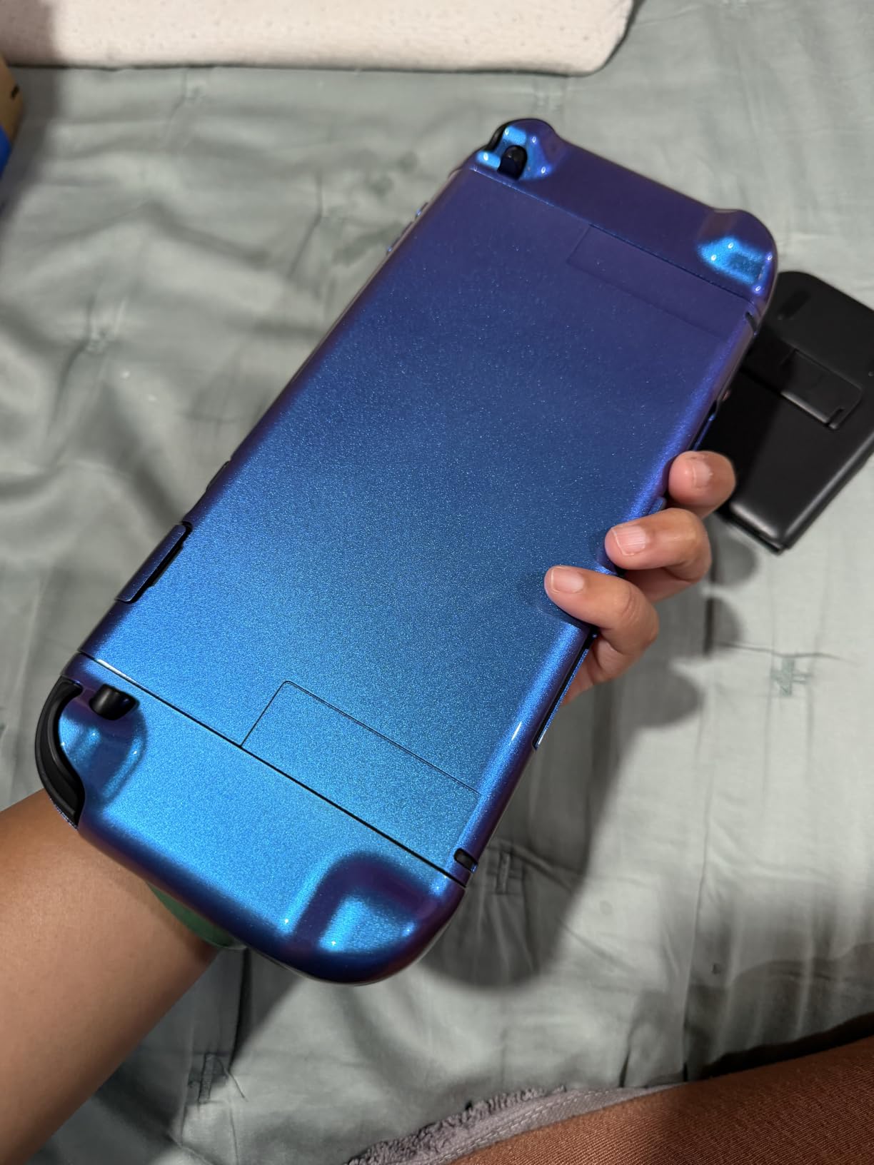 PlayVital Hard Case for Nintendo Switch 2 with Extra Stand & Thumb Grip Caps | Split Design, Dockable Protective Full-Body Shell Cover for Nintendo Switch 2 | Solid Color Series, Matcha Green customer photo 2