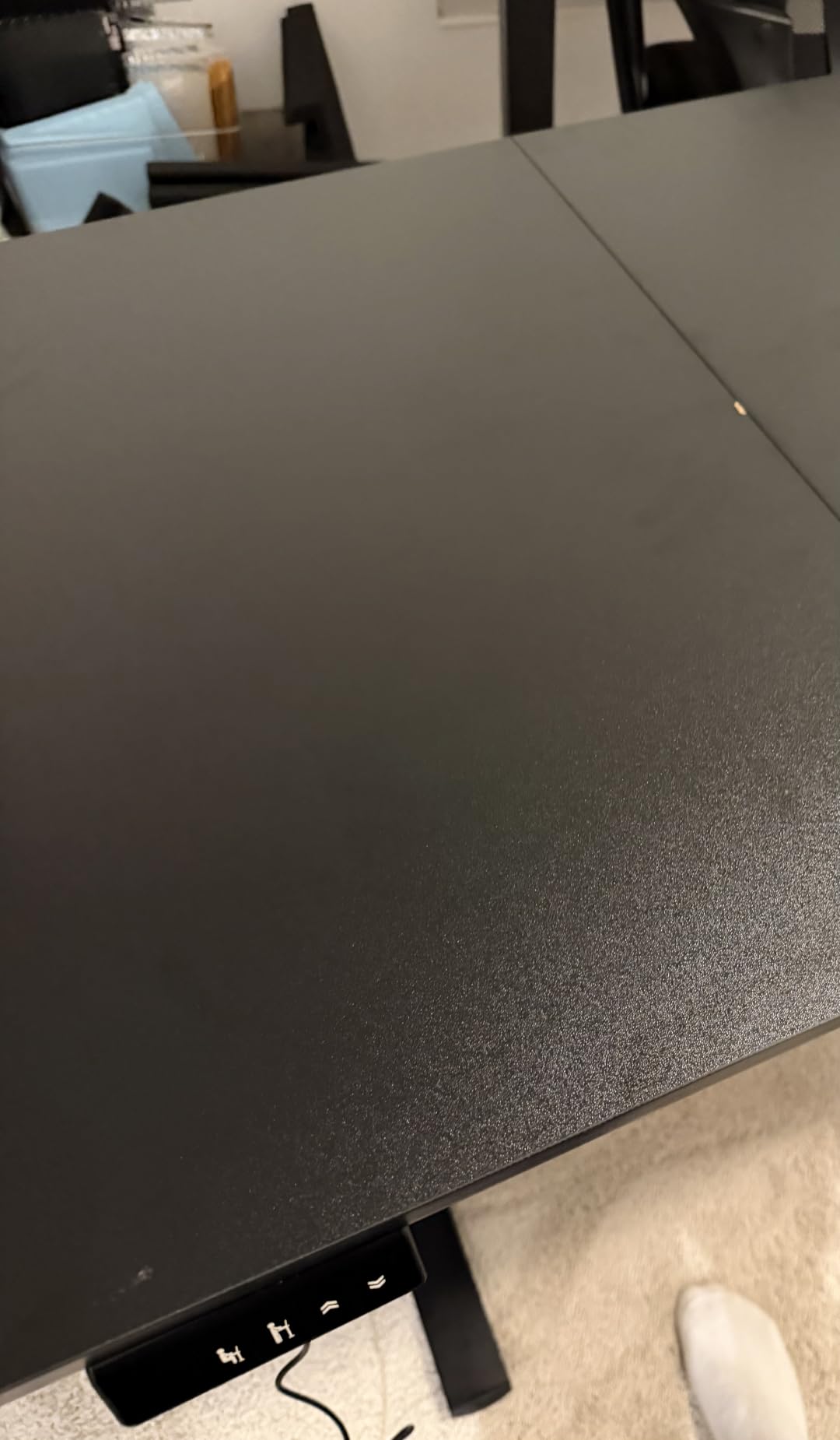 Large Electric Standing Desk, Gaming Desk, 55 x 24 Inch, Black customer photo 1