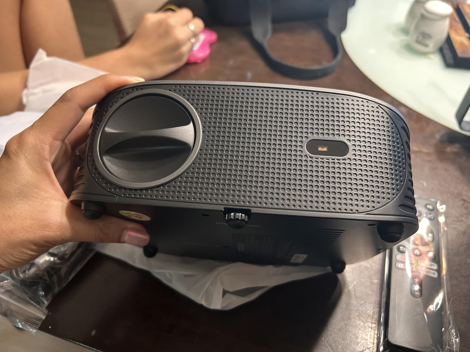 GooDee 4K Smart Projector with 5G WiFi 6 & Bluetooth, ToF AI Auto Focus customer photo 1