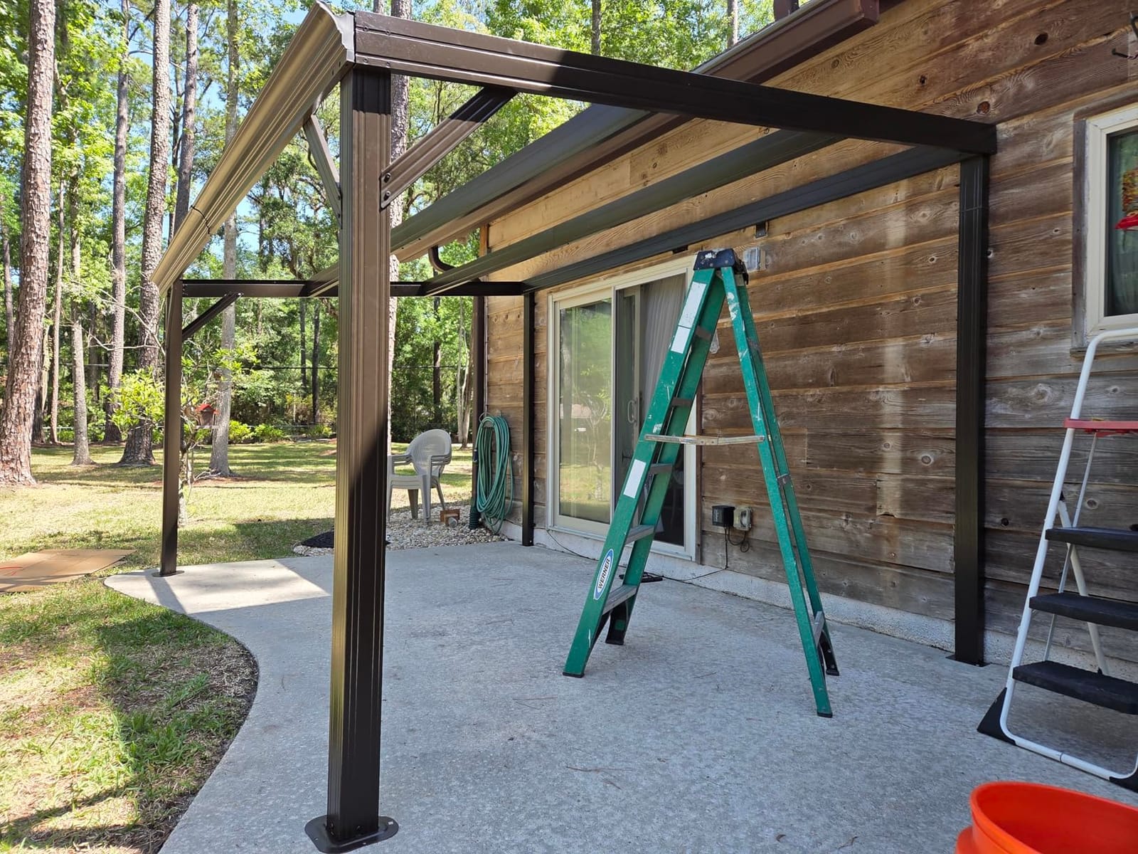Domi 10' x 14' Lean to Hardtop Gazebo Wall Mounted Patio Gazebo Pergola customer photo 1