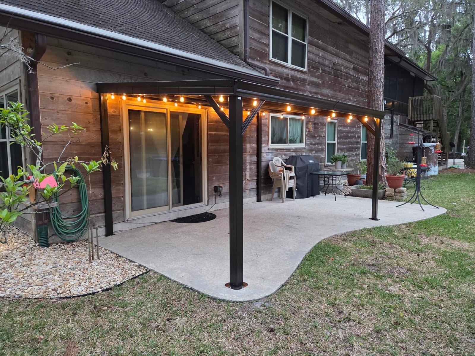 Domi 10' x 14' Lean to Hardtop Gazebo Wall Mounted Patio Gazebo Pergola customer photo 2