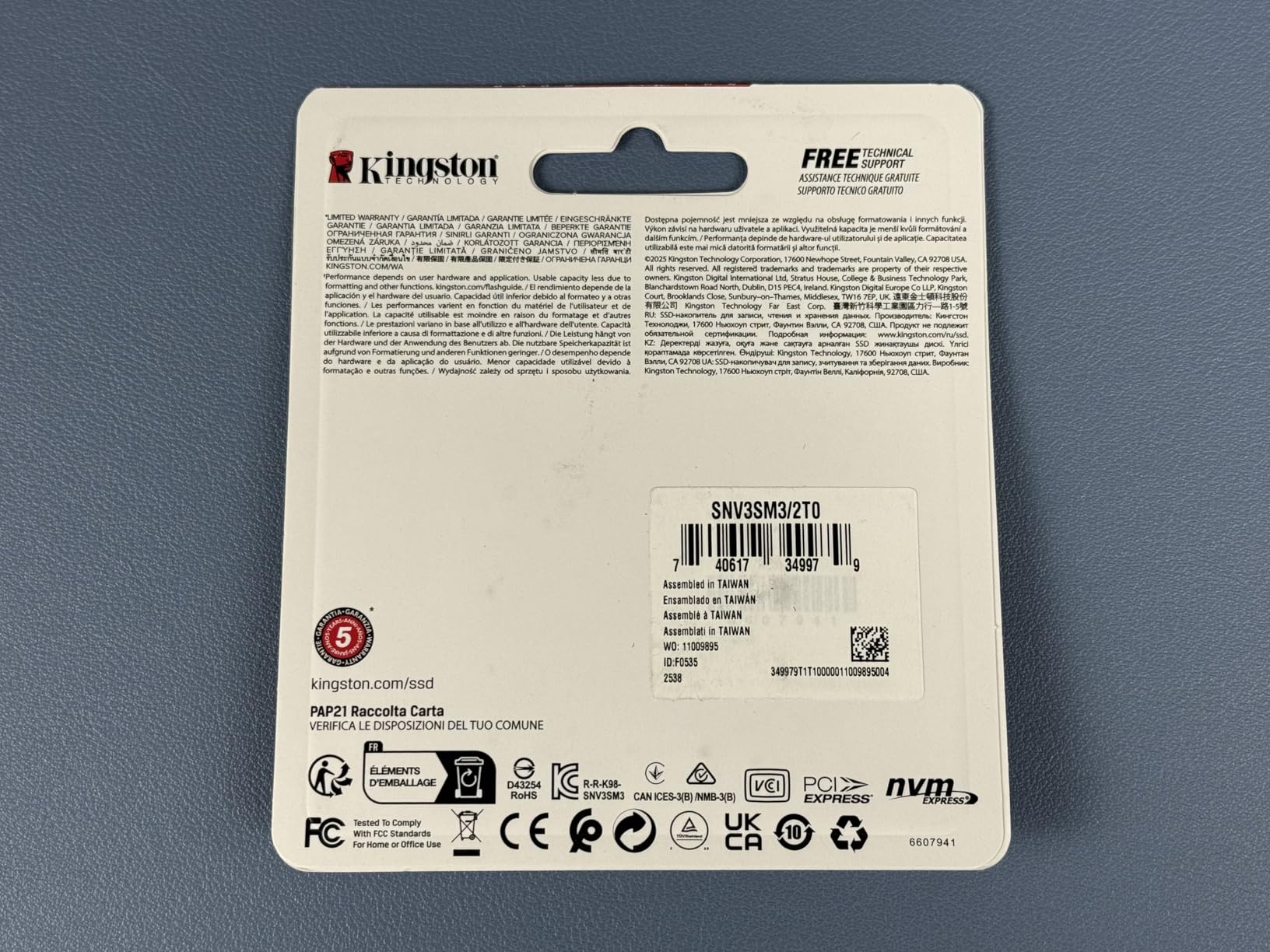 Kingston NV3 2TB M.2 2230 NVMe SSD | Up to 6000MB/s | SNV3SM3/2T0 customer photo 1