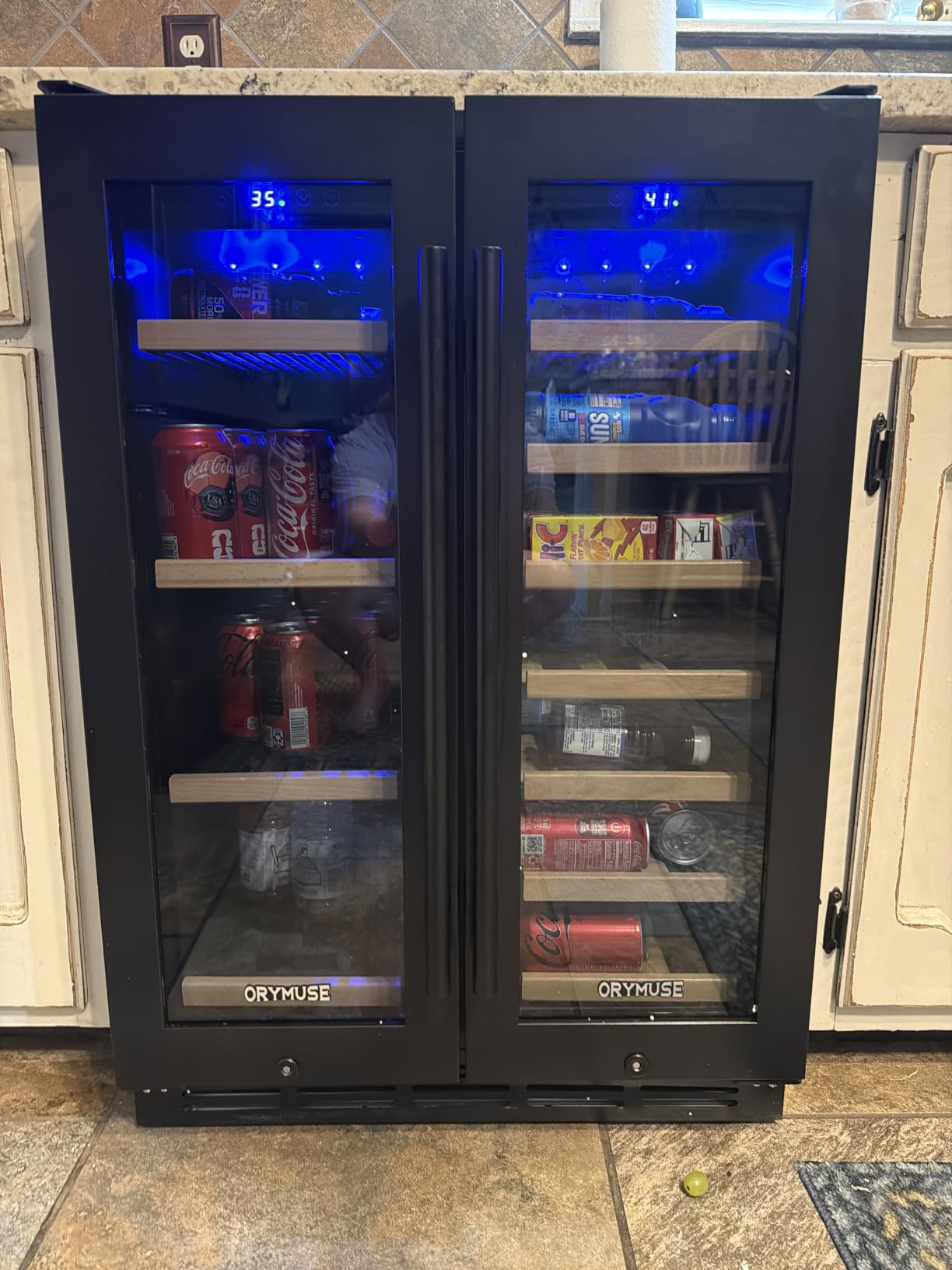 ORYMUSE 24 Inch Under Counter Beverage Refrigerator, 180 Can Drink Fridge customer photo 2