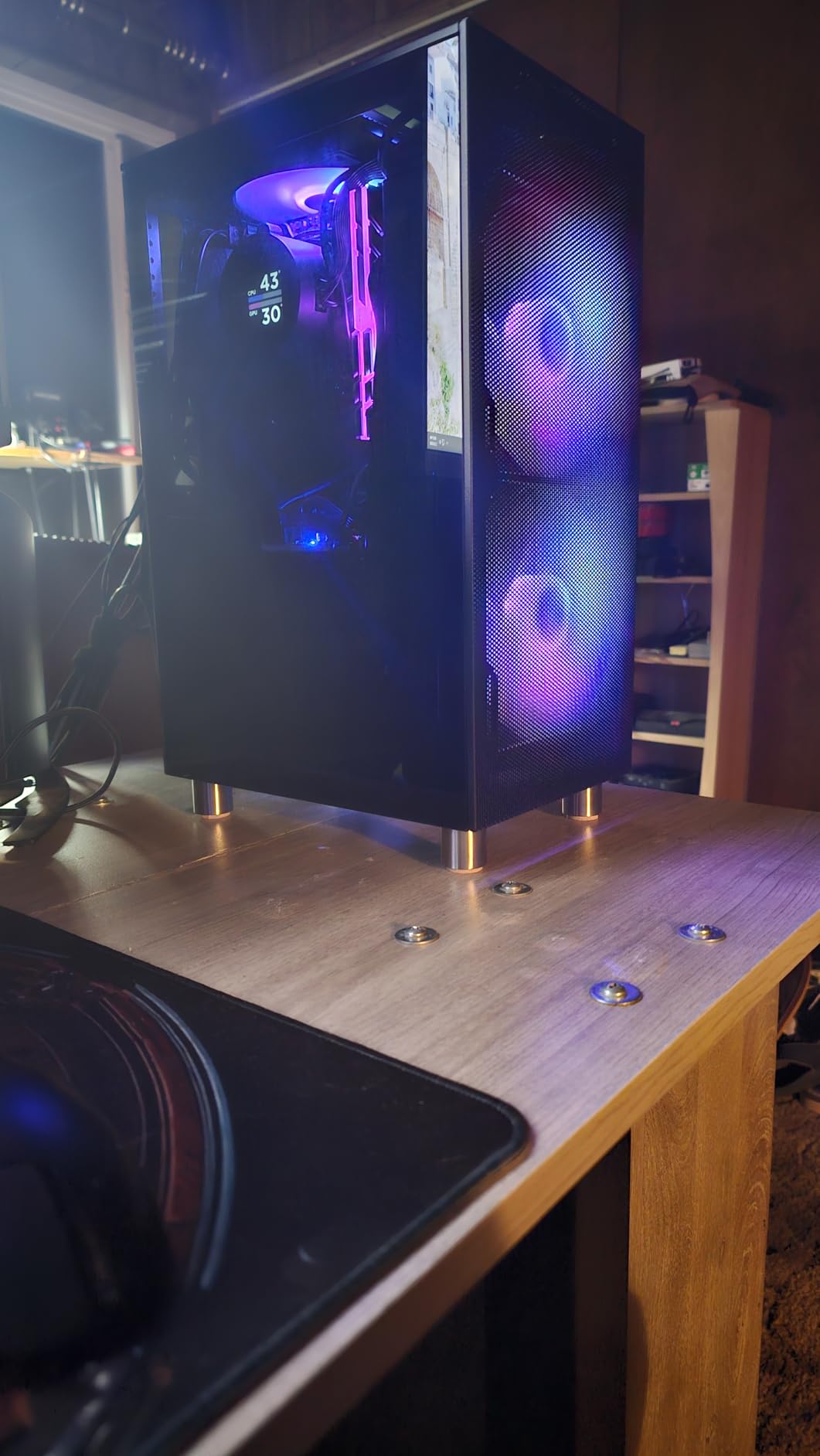 SSUPD Meshroom S V2 Mini-ITX Gaming PC Case (SFF), Full Mesh Panel with PCIE 5.0 Riser Cable, Compatible ATX MB/RX9070/5090/280mm AIO, USB Type-C (Black Variant B) customer photo 1