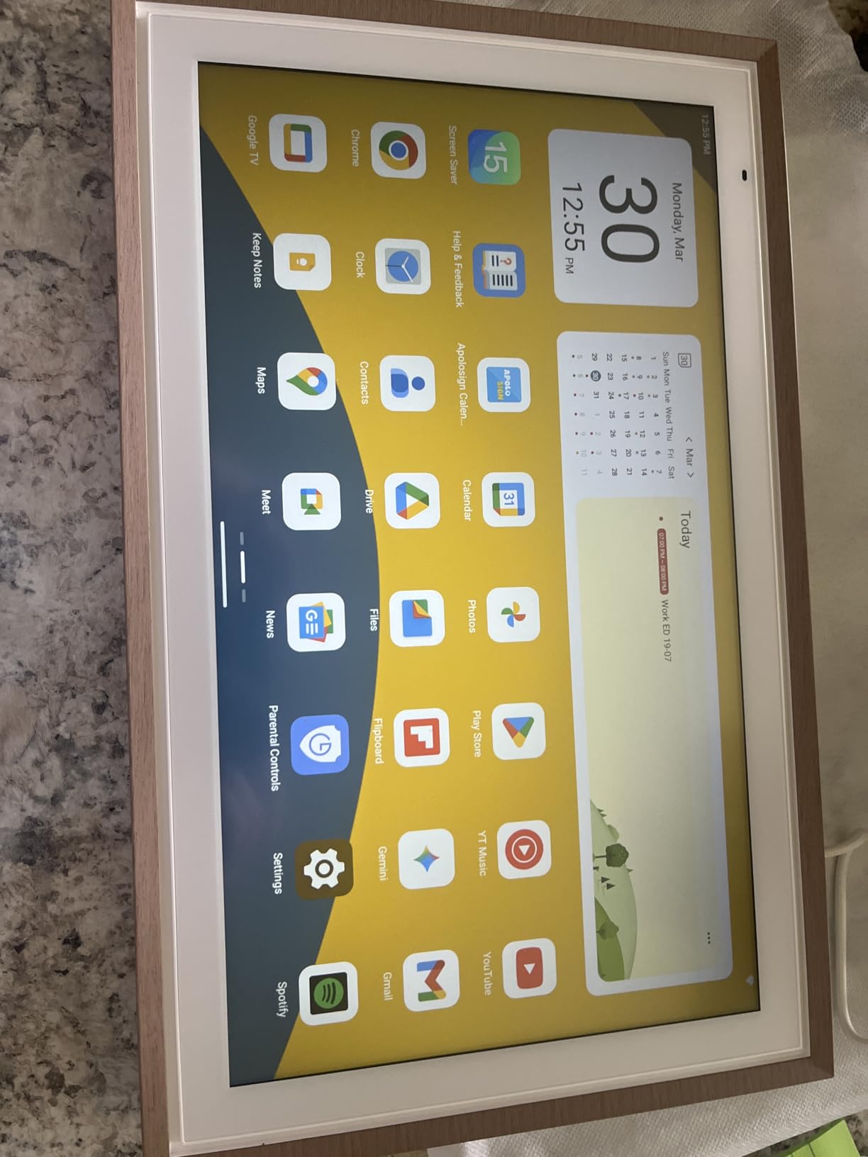 Apolosign 15.6-inch Digital Calendar, No-Subscription, Smart Wall Planner with Calendar Sync, Chore Chart, Meal, Apps & Dashboard, Electronic Display for Schedules, Dual Mode, with Stand (Gray) customer photo 2
