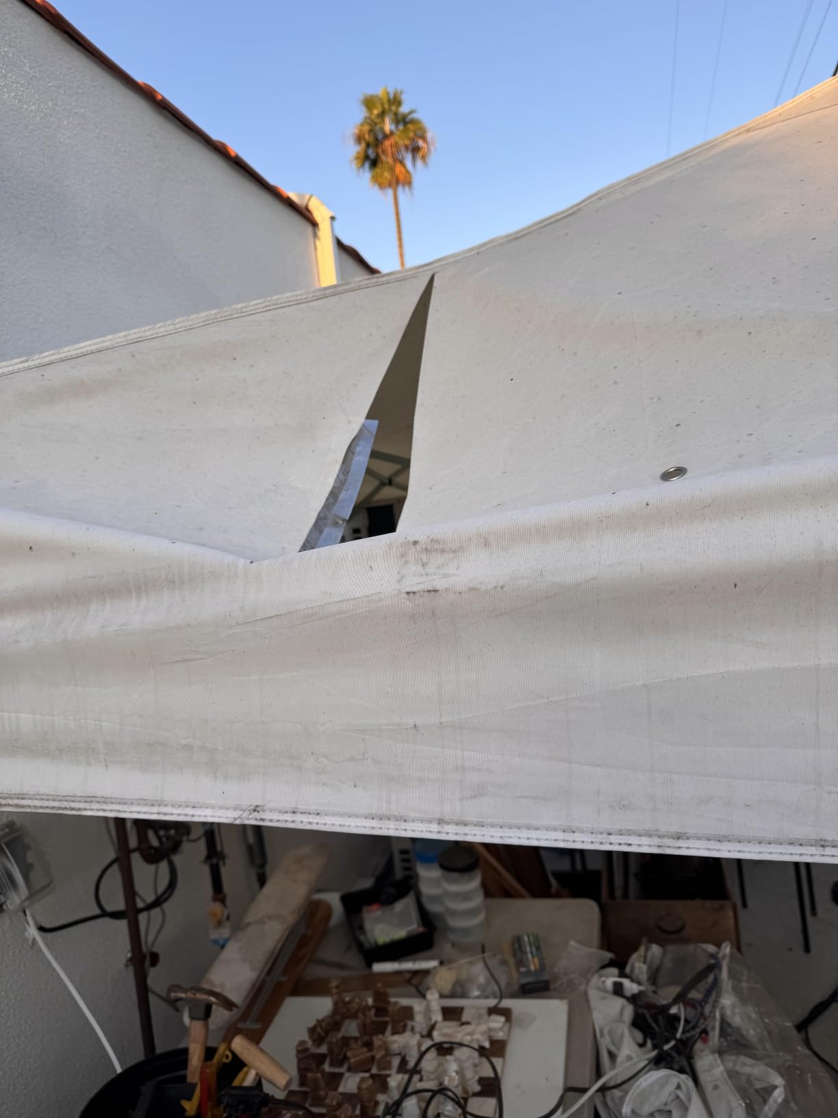 10x10 Pop Up Canopy Replacement Top-Heavy-Duty2,500mm Waterproof&UPF 50+UV Cover with Drainage Holes,Straight-Leg Fit for Outdoor Tent Frame (Trade Shows,Markets) Frame Not Included(Red) customer photo 1