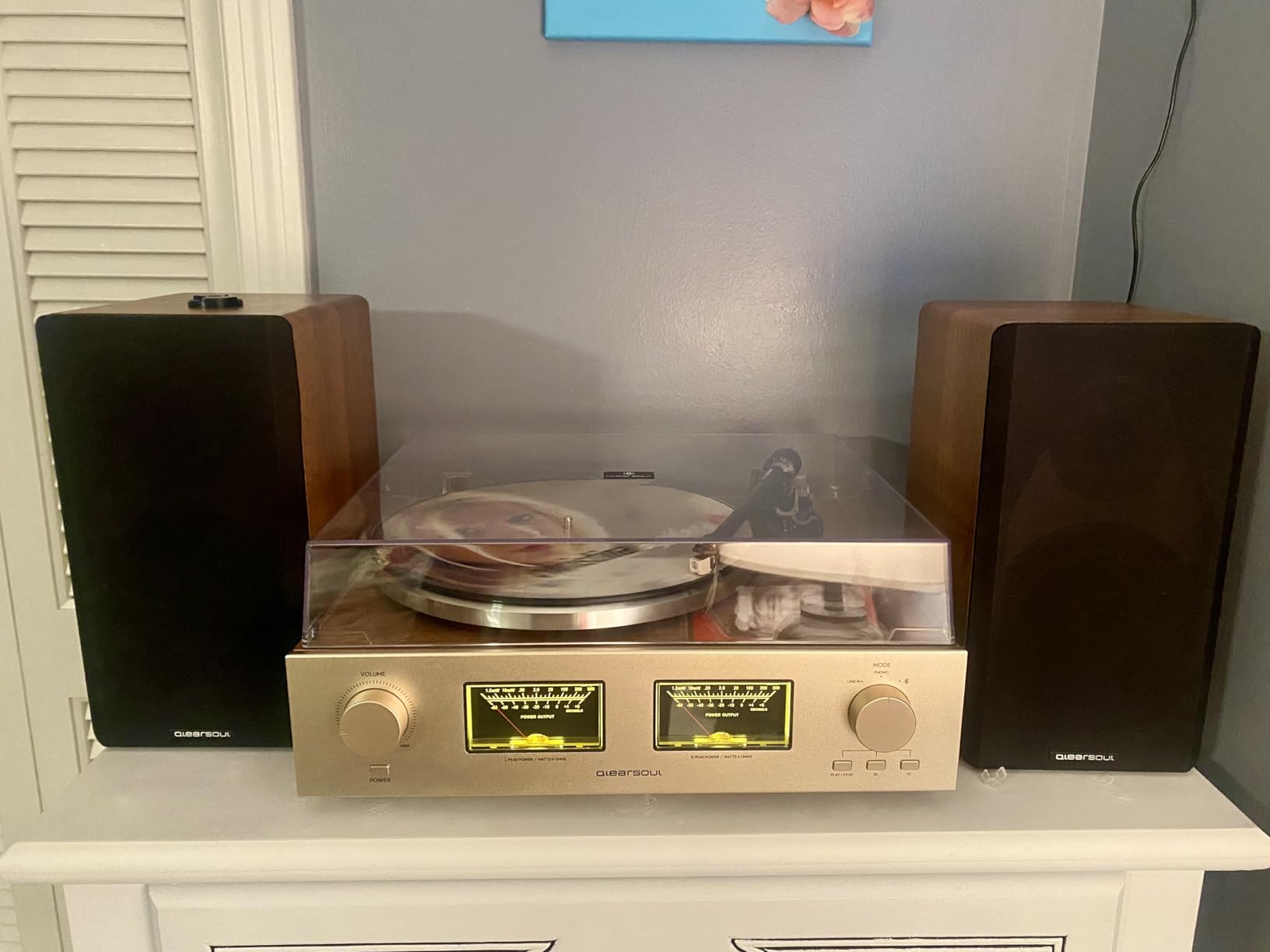 QLEARSOUL HiFire X Vinyl Record Player with 100W Speakers & VU Meter customer photo 1