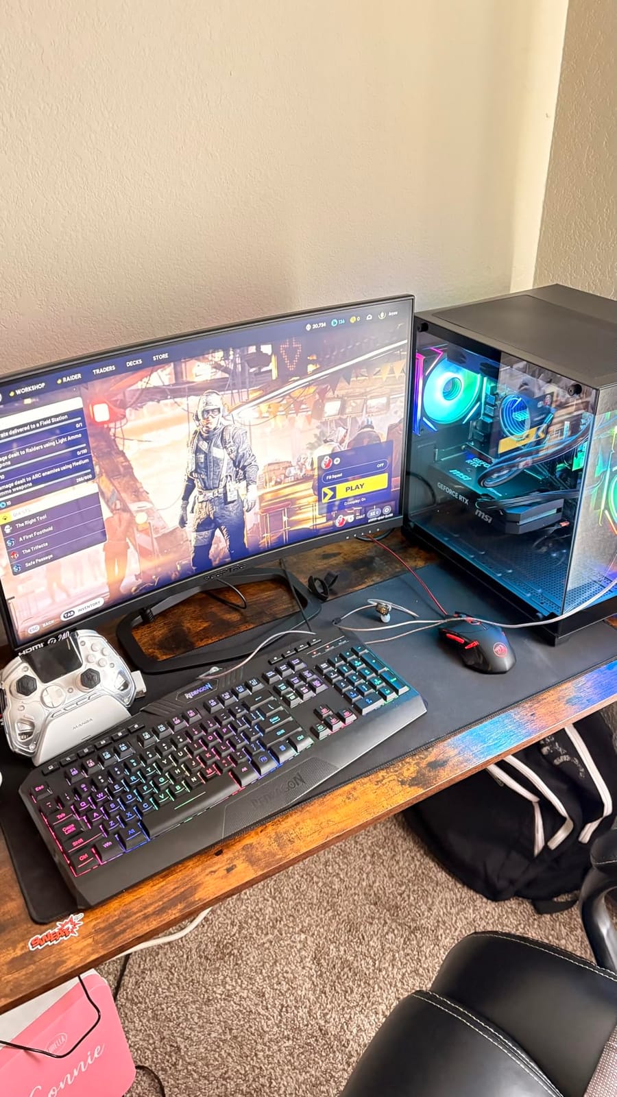 YAWYORE Gaming PC, AMD Ryzen 7 5700X, GeForce RTX 5060 Desktop Computer customer photo 1