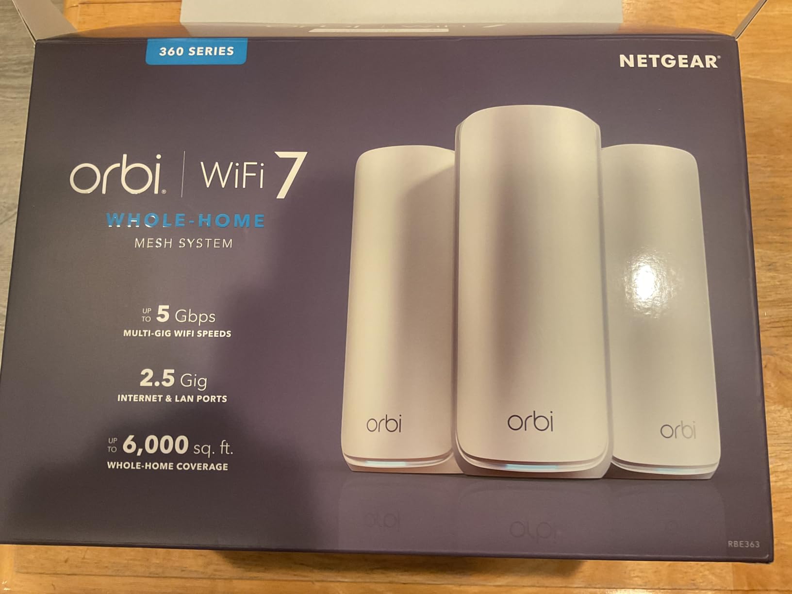 NETGEAR Orbi 360 Series WiFi 7 Mesh System, Up to 4,000 sq ft., 2 Pack customer photo 1