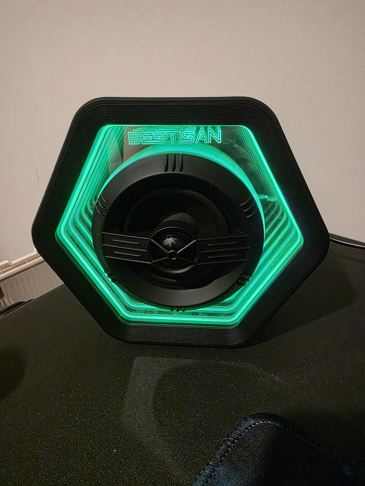 Computer Gaming Speakers, 50W Active Desktop Speakers with Infinity Mirror 3D Tunnel RGB (8 Modes), Bluetooth 5.3, AUX in, Headphone Out & Type-C Input, 3 EQ Modes, AC Powered for PC/Laptop/TV customer photo 1