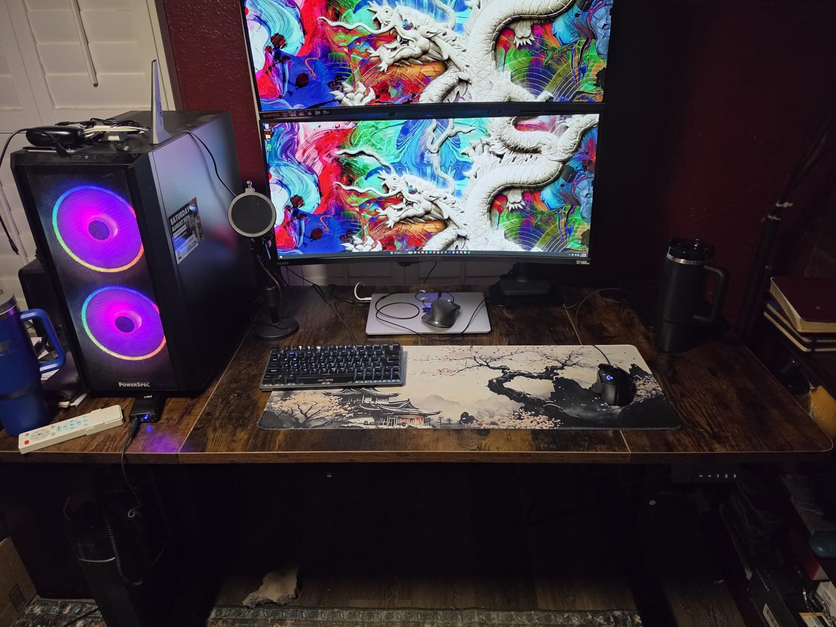 Black 60x28 in Electric Standing Desk, 1 Inch Thick Tabletop customer photo 1