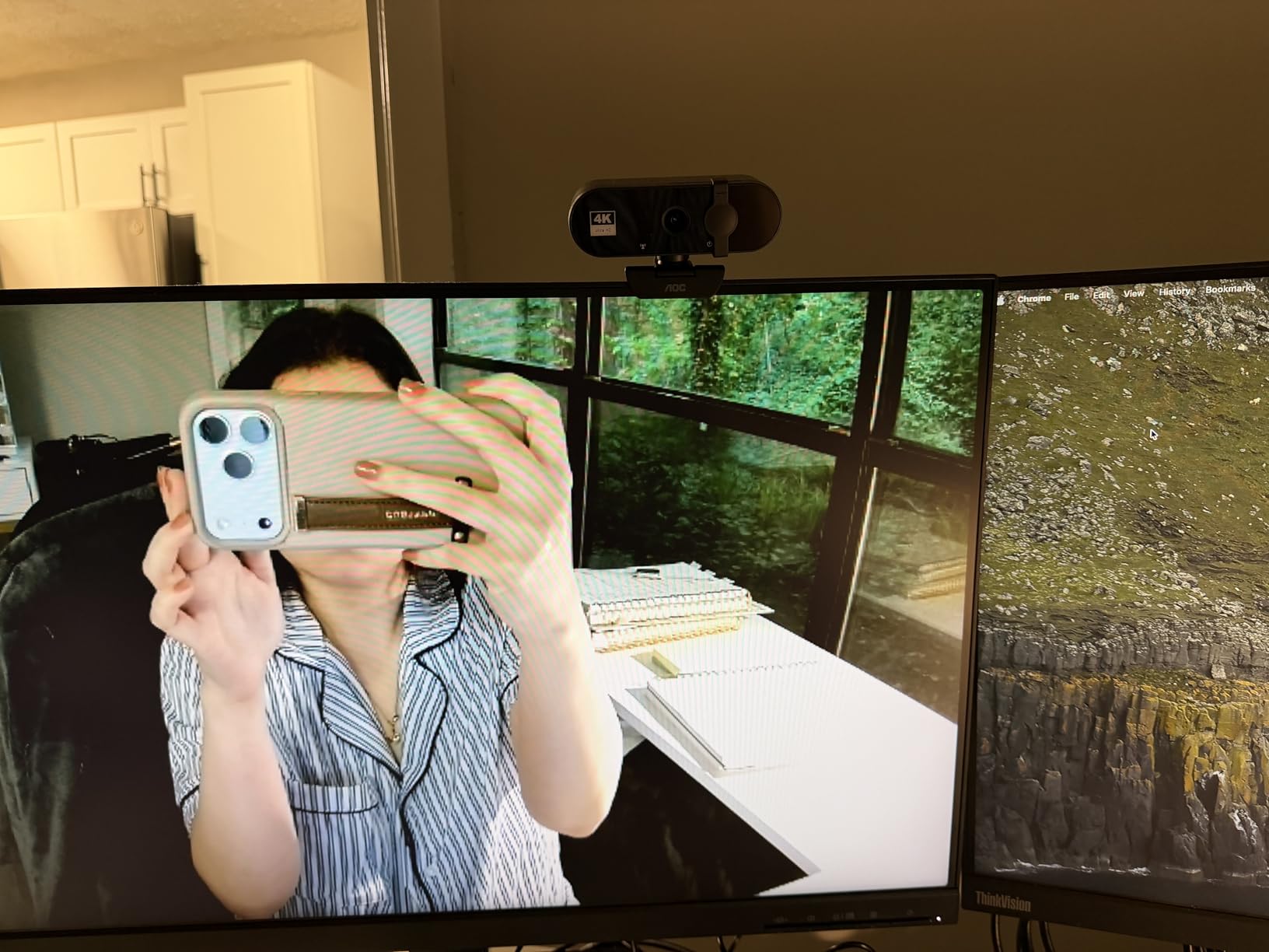 AOC 4K Webcam for PC, Streaming Computer Camera with Noise-Canceling Mic customer photo 1