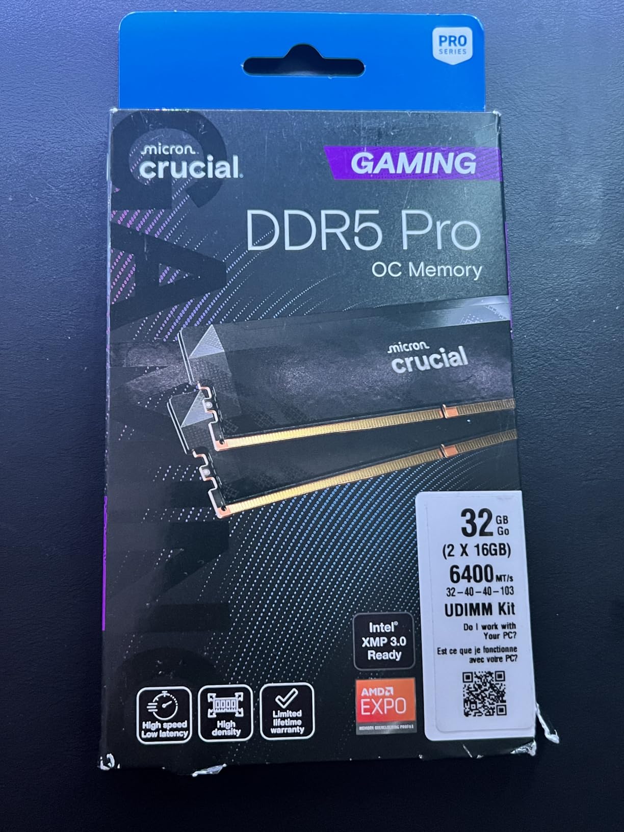 Crucial Pro DDR5 RAM 32GB Kit (2x16GB), 6400MHz CL32, Overclocking Desktop Gaming Memory, Intel XMP 3.0 & AMD Expo Compatible, Black - CP2K16G64C32U5B customer photo 2