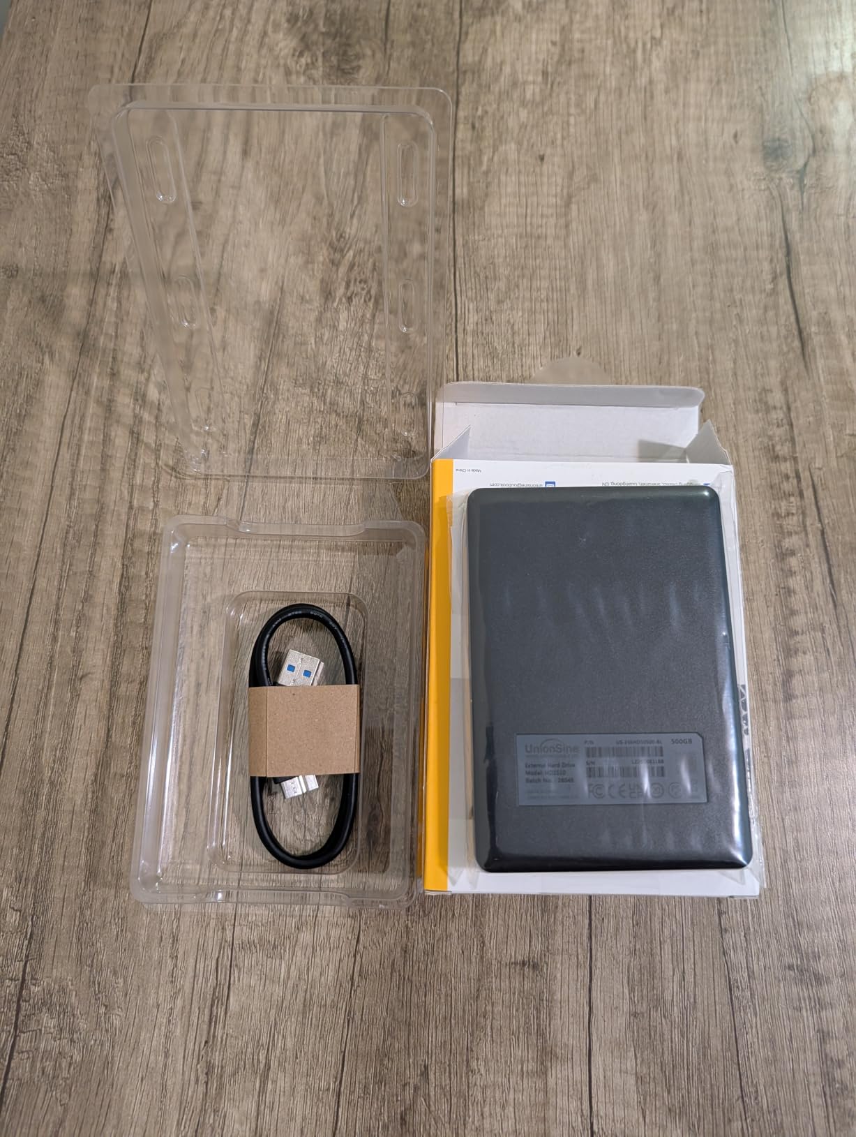 UnionSine 500GB Ultra Slim Portable External Hard Drive HDD-USB 3.0 customer photo 2