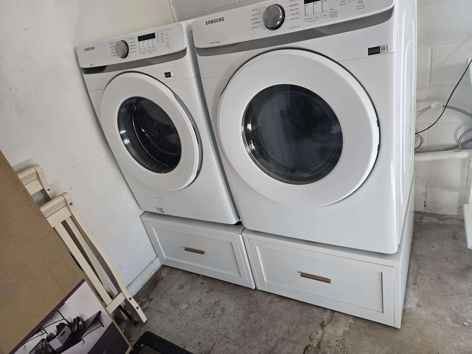 2 Pack Laundry Pedestal Heavy Duty Metal Washer and Dryer Pedestals, 16