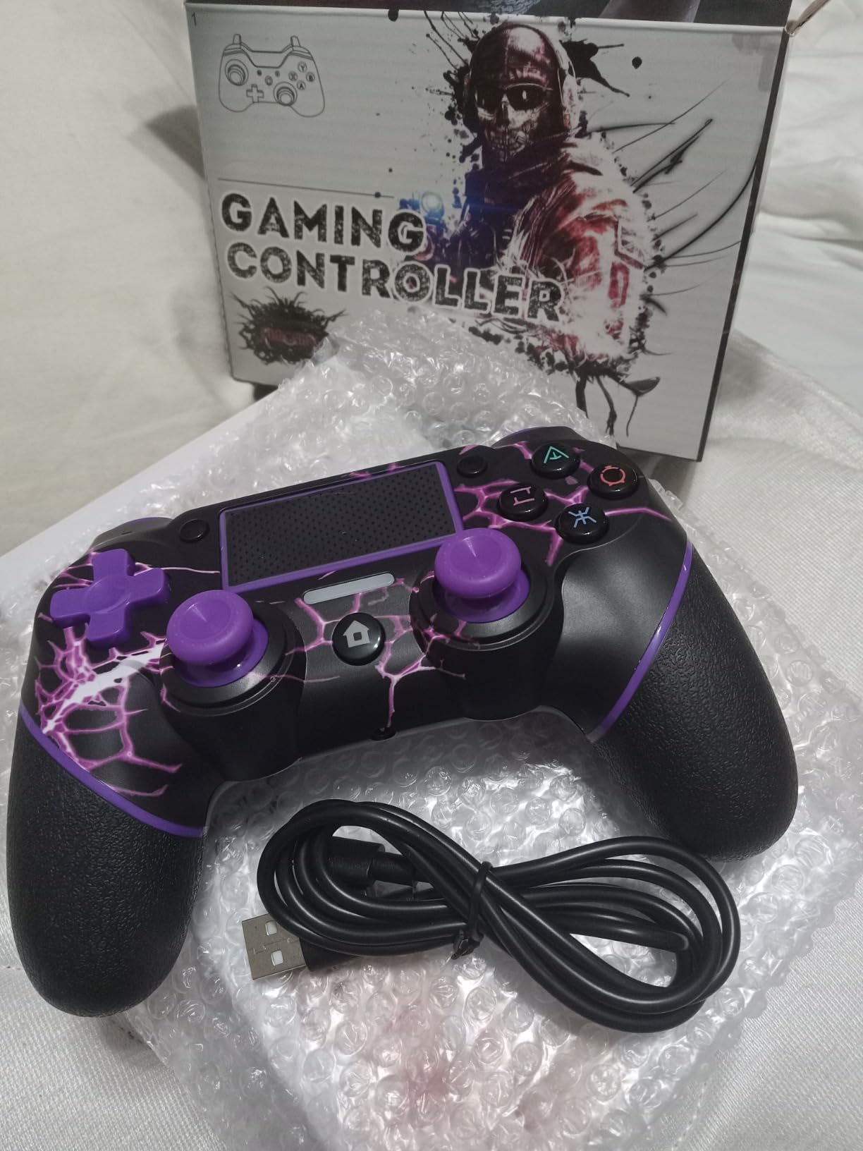 VidPPluing Wireless Controller Compatible with PS5/Android/IOS/MAC/Steam Deck, Gamepad with LED Lighting/Hall Effect Trigger/Turbo/Macro/Dual Vibration/3.5mm Headset Jack/1500 mAh Battery customer photo 2