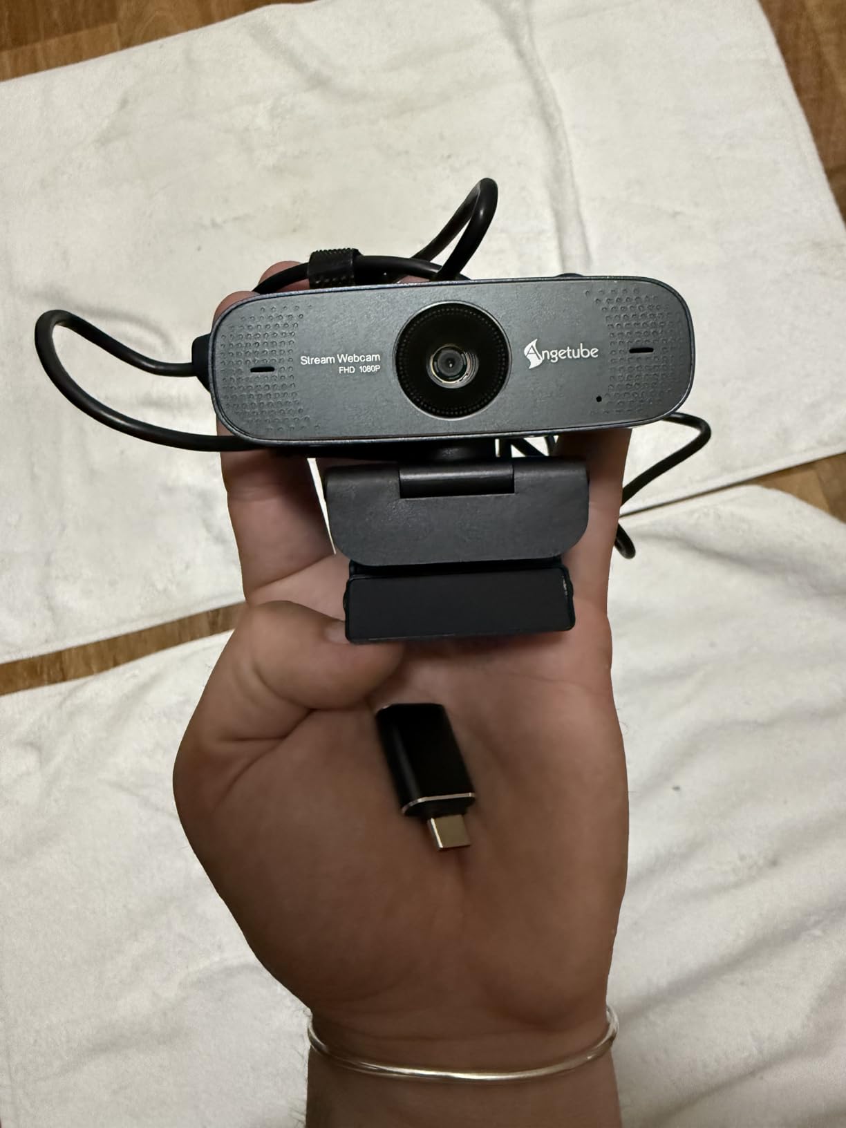 Angetube 1080P Webcam with Microphone, Autofocus Computer Caemra for PC customer photo 2