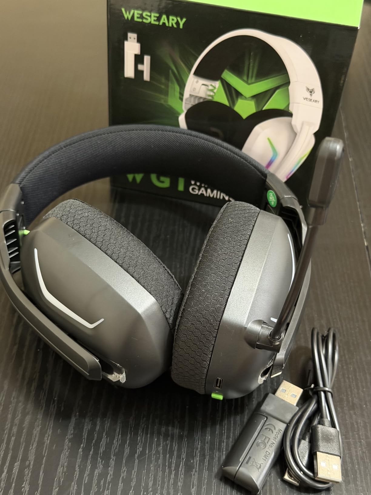 WESEARY Wireless Gaming Headset for PS5, PS4, PC, Switch| 20ms Low Latency customer photo 1