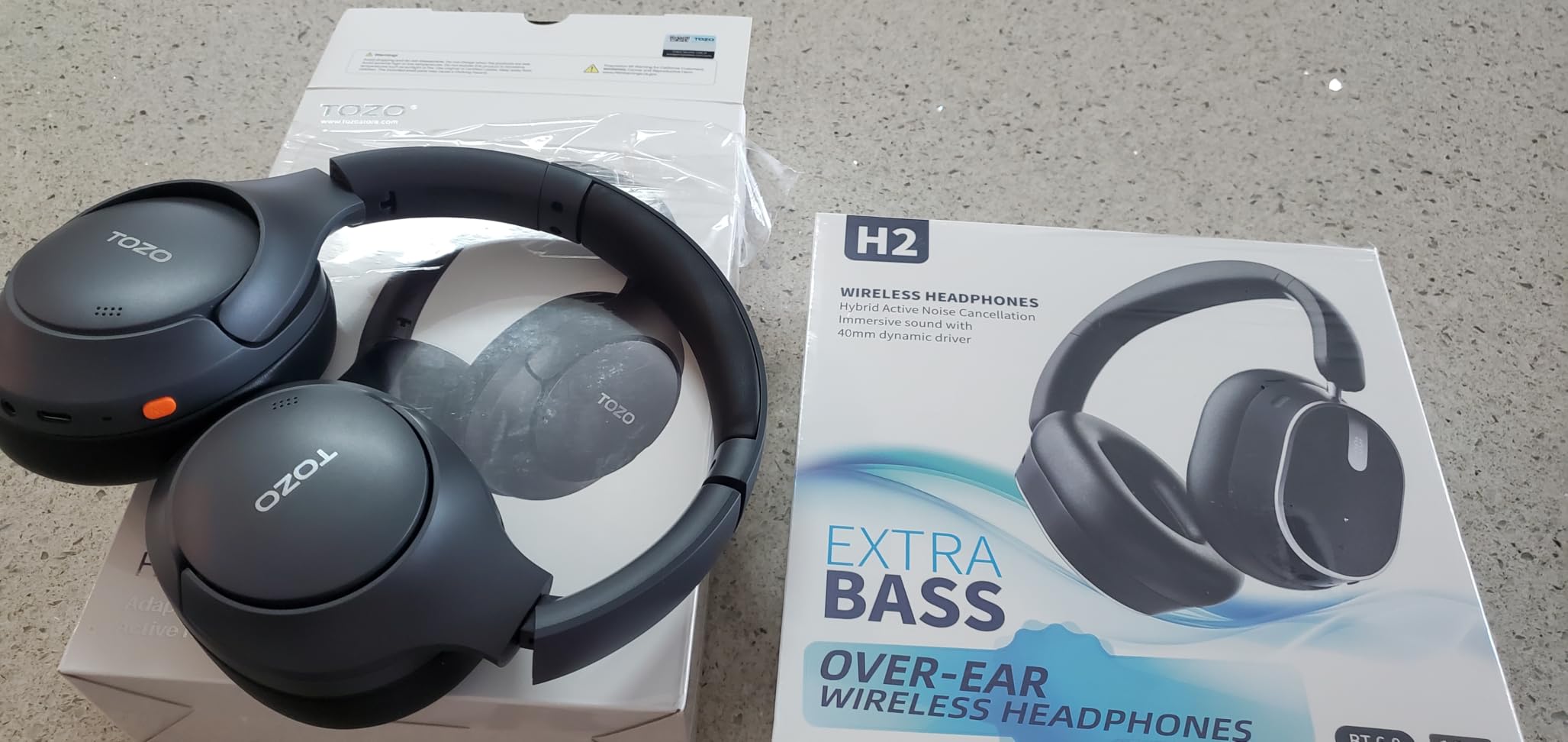 TOZO HT3 Hybrid Noise Cancelling Wireless Headphones, 90H Over Ear Headset customer photo 2