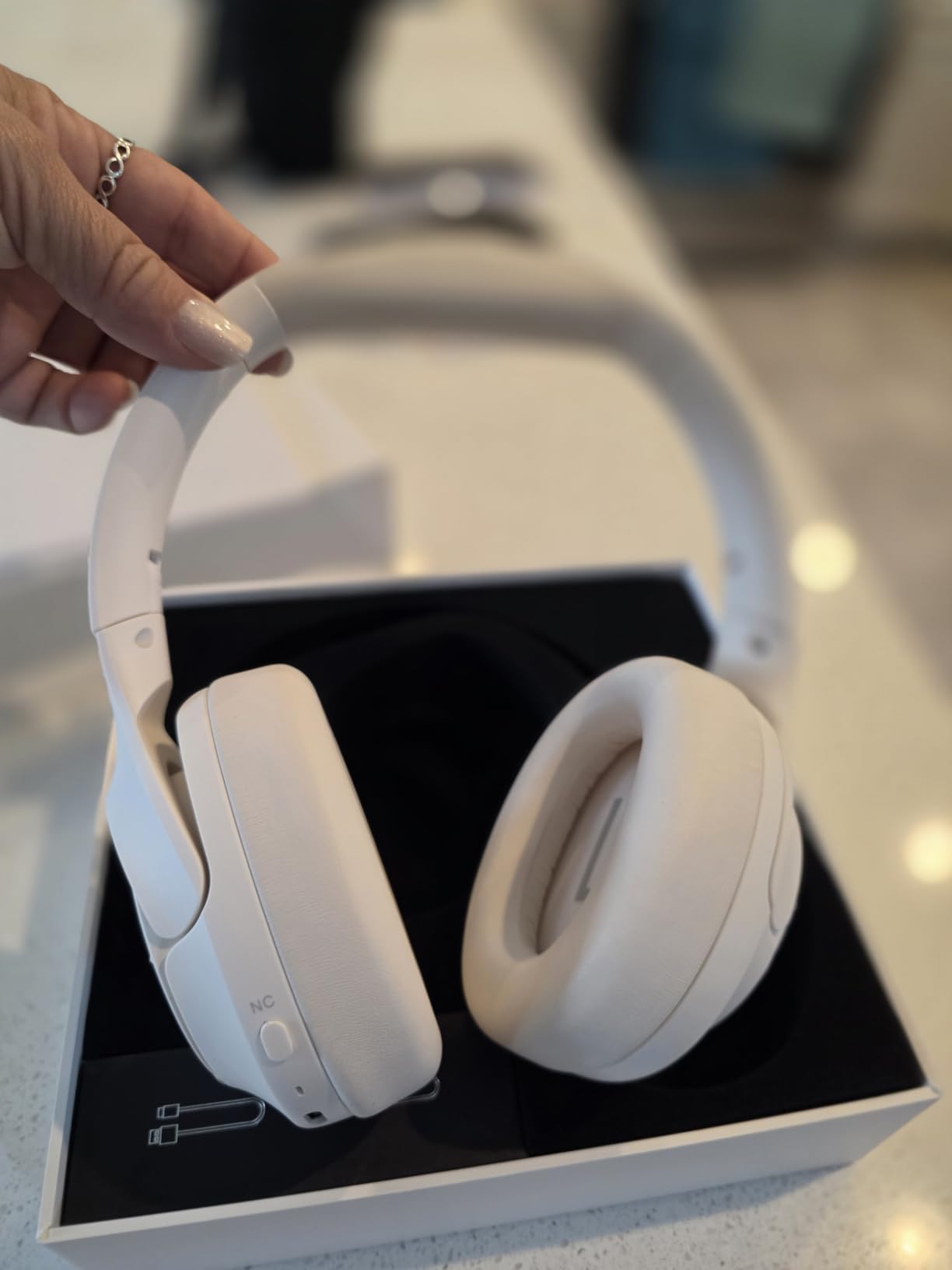 TOZO Hybrid Active Noise Cancelling Headphones, Hi Res Audio customer photo 1