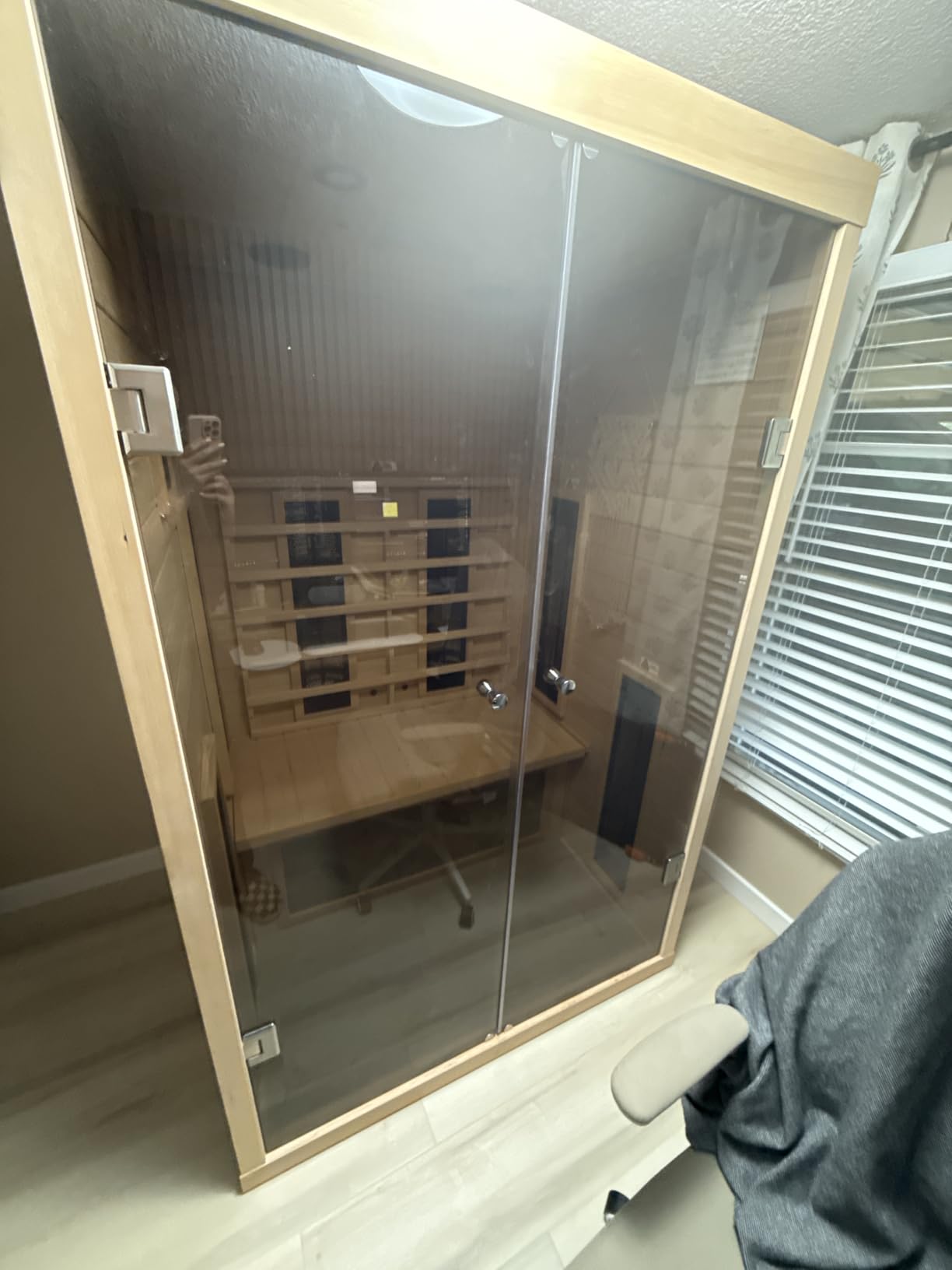 Ceramic Infrared Sauna 2 Person Infrared Sauna w/Red Light Therapy customer photo 2