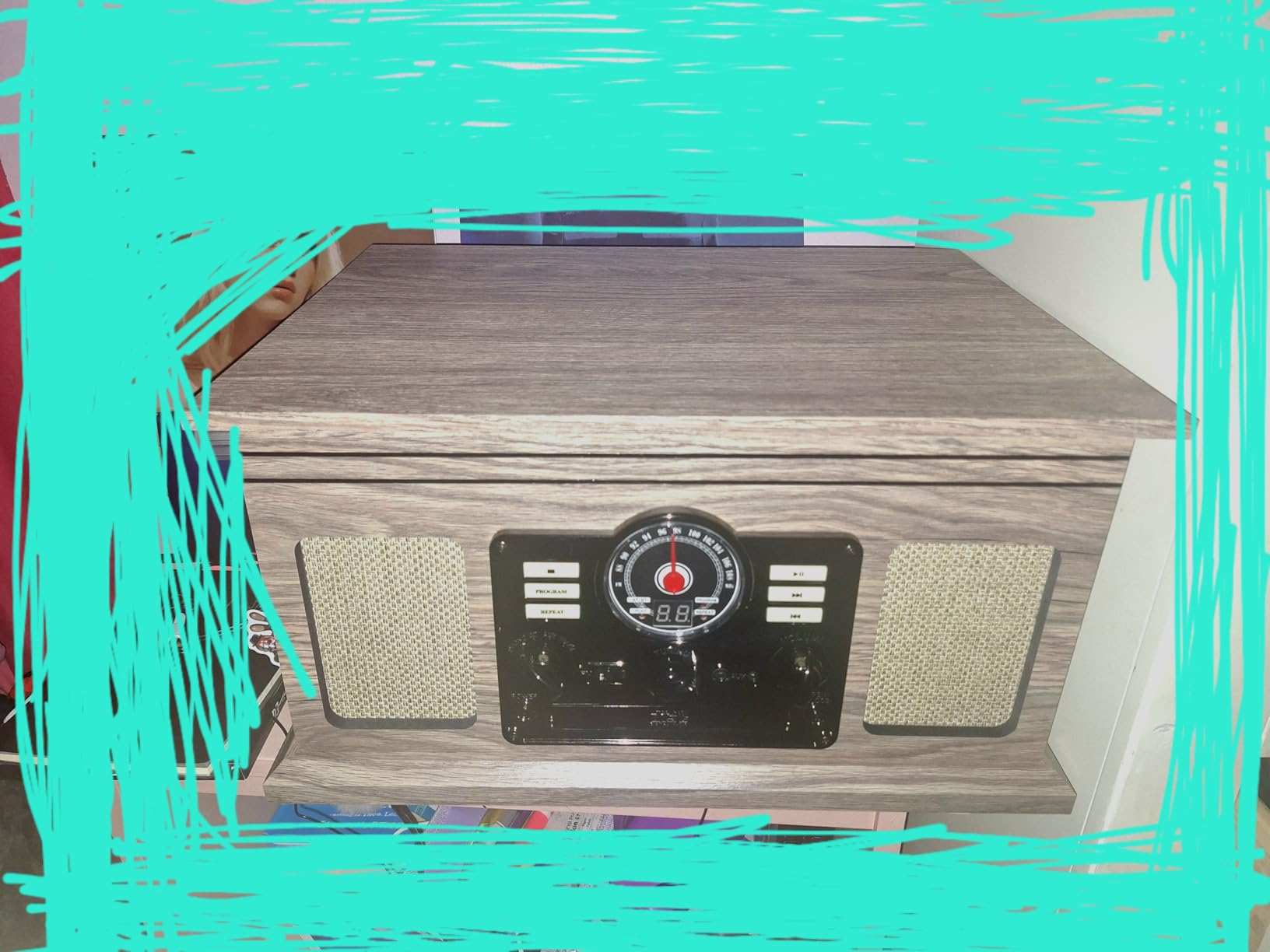 Victrola Quincy - 6-in-1 Bluetooth Record Player - Walnut customer photo 1