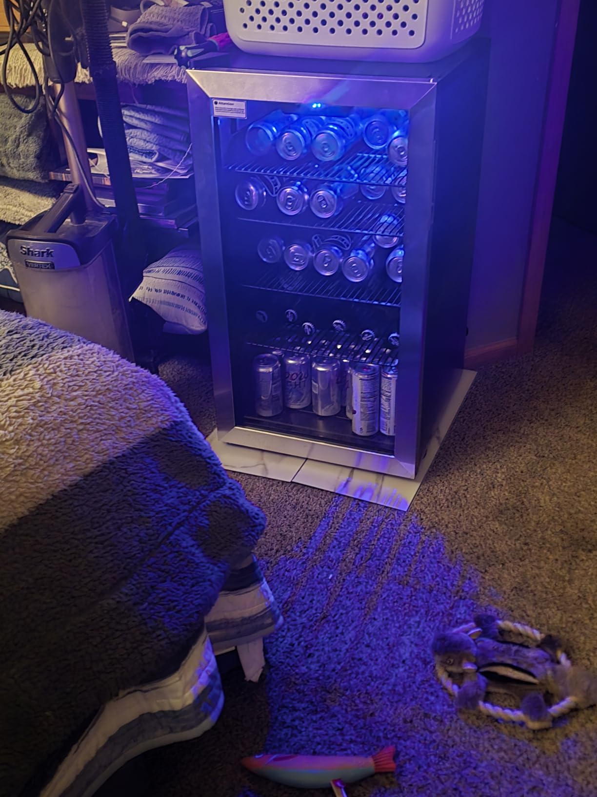Feelfunn 4.5Cu.Ft Beverage Refrigerator 145Can Mini Fridge Glass Door Black customer photo 2
