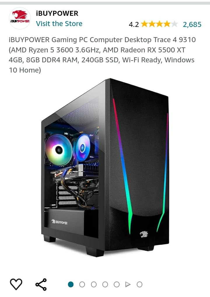 iBUYPOWER Element Gaming PC Desktop Computer Intel Core i7 14700F CPU, NVIDIA GeForce RTX 5070 12GB GPU, 32GB DDR5 RAM, 1TB NVMe SSD, Windows 11 Home, Gamer Keyboard and Mouse - EBI7N5704 customer photo 2