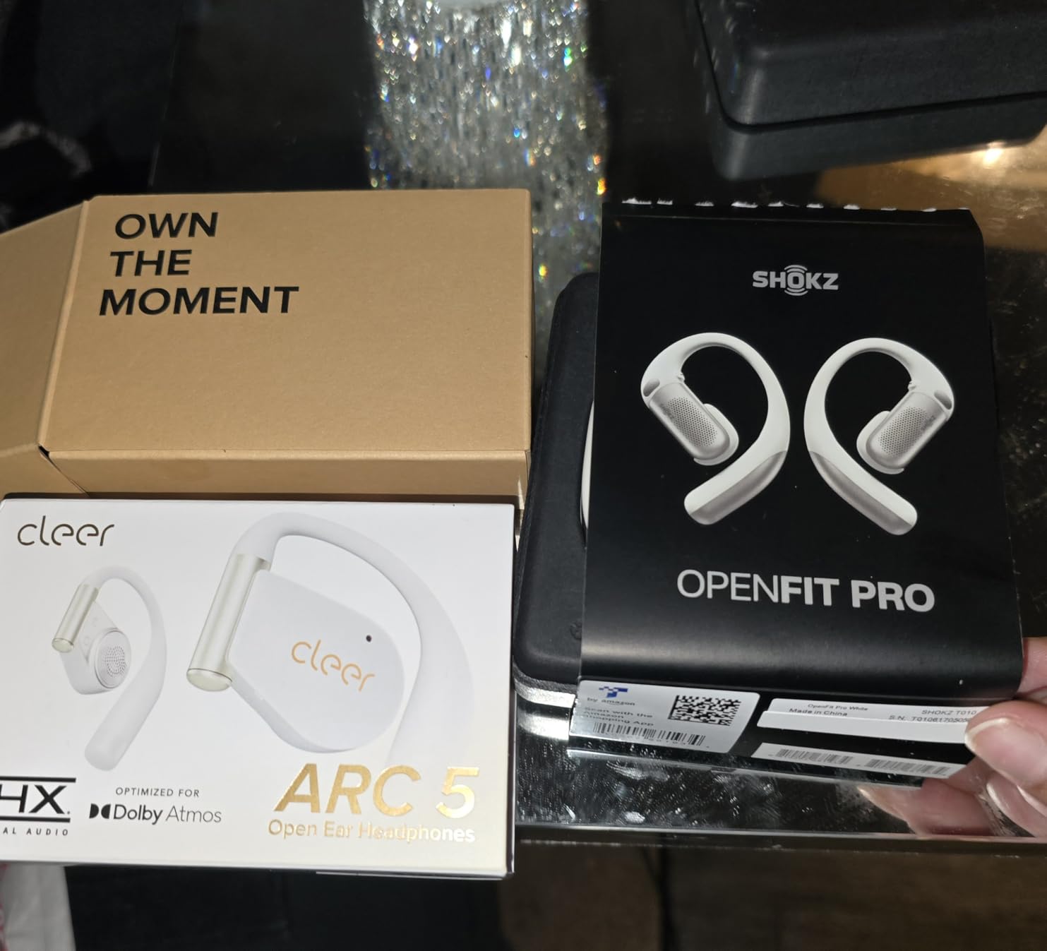 Cleer ARC 5 Open Ear Earbuds with Dolby & THX Audio, Black customer photo 2