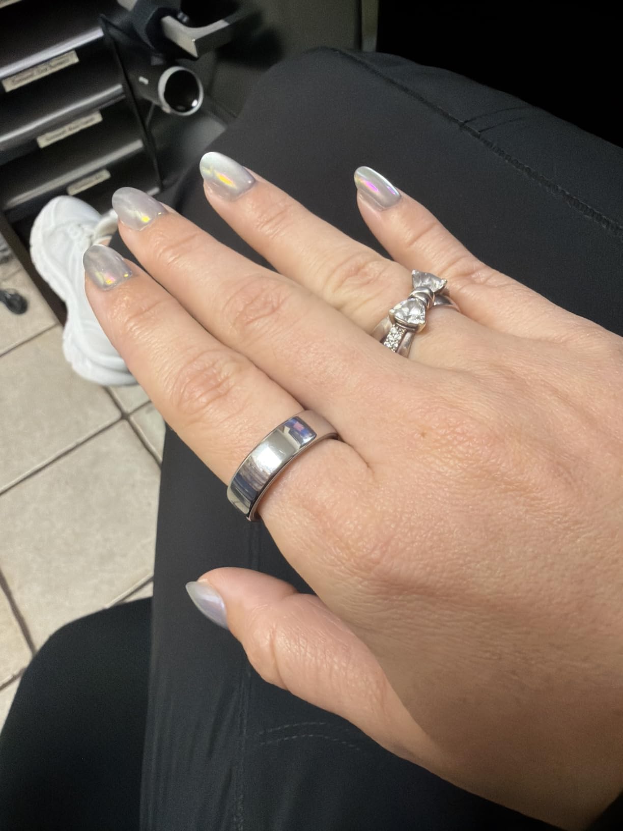 Oura Ring 5 Smart Ring - Silver - Size 10 - Fitness & Sleep Tracker customer photo 2