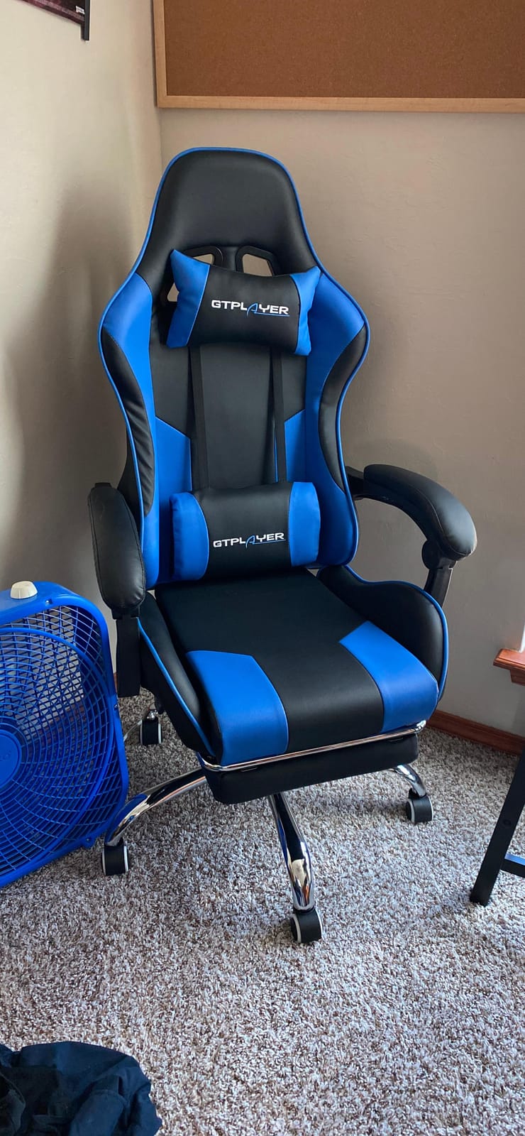 GTPLAYER Big & Tall Gaming Chair, Wide Seat with Footrest, Black & Gray customer photo 1