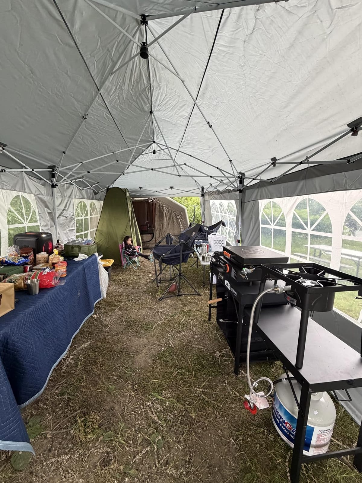 CROWN SHADES 10X20 Pop Up Canopy Tent with Sidewalls, Instant Setup, Gray customer photo 1