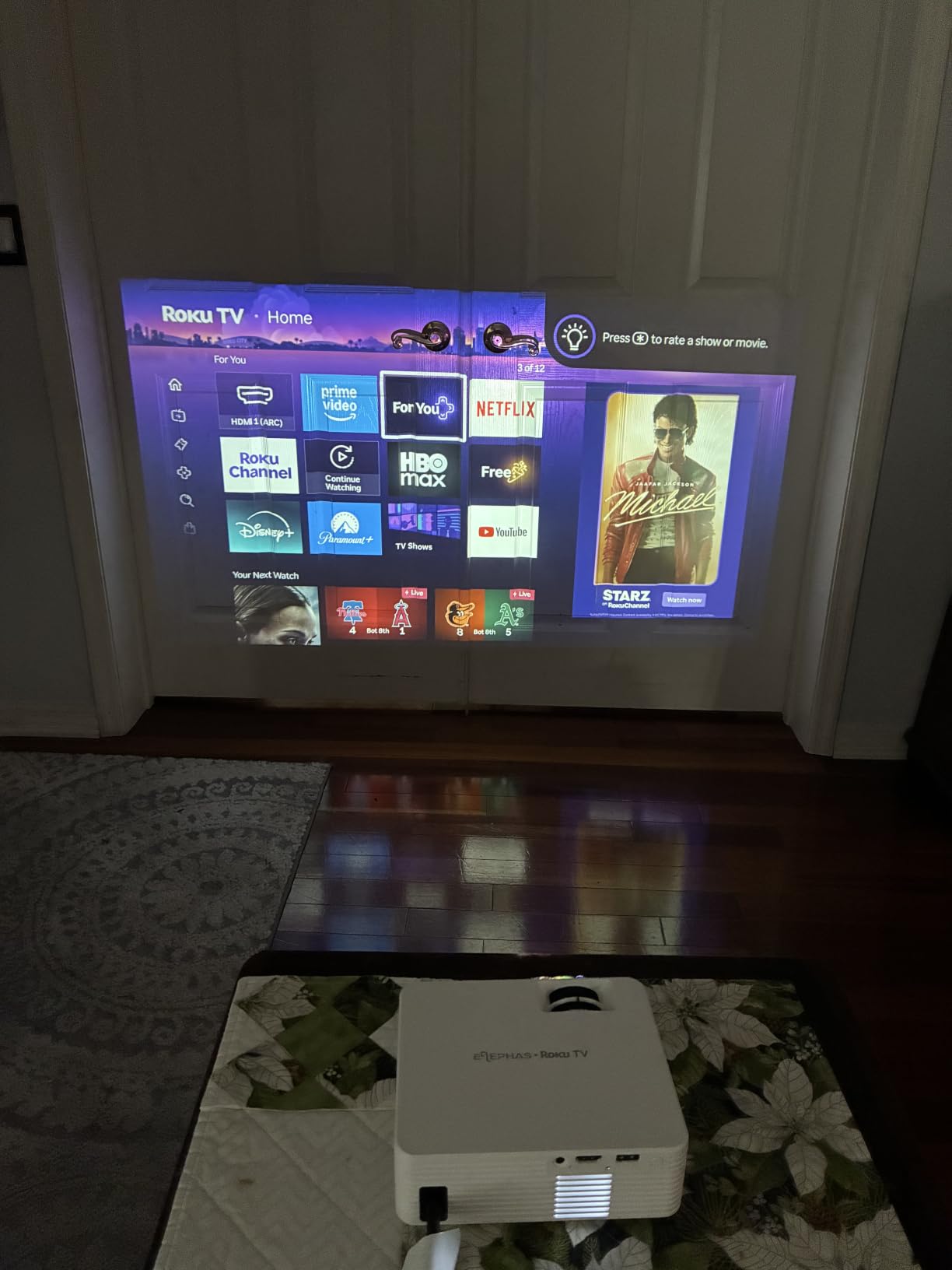 ELEPHAS Roku TV Smart Projector with Wi-Fi and Bluetooth customer photo 2